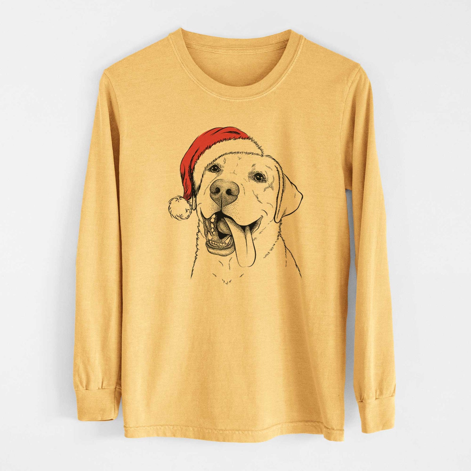 Santa Finn the Labrador Retriever - Heavyweight 100% Cotton Long Sleeve
