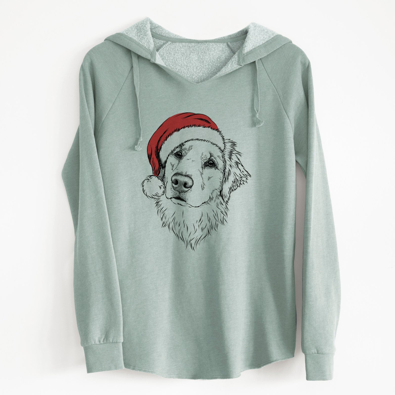 Santa Fiona the Golden Retriever - Cali Wave Hooded Sweatshirt