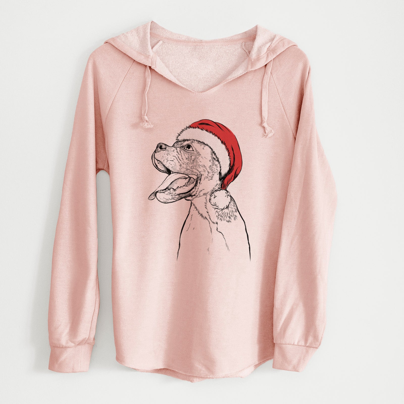 Santa Floyd the Boxer - Cali Wave Hooded Sweatshirt