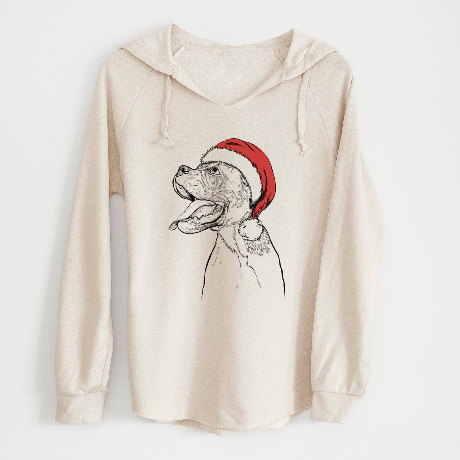 Santa Floyd the Boxer - Cali Wave Hooded Sweatshirt