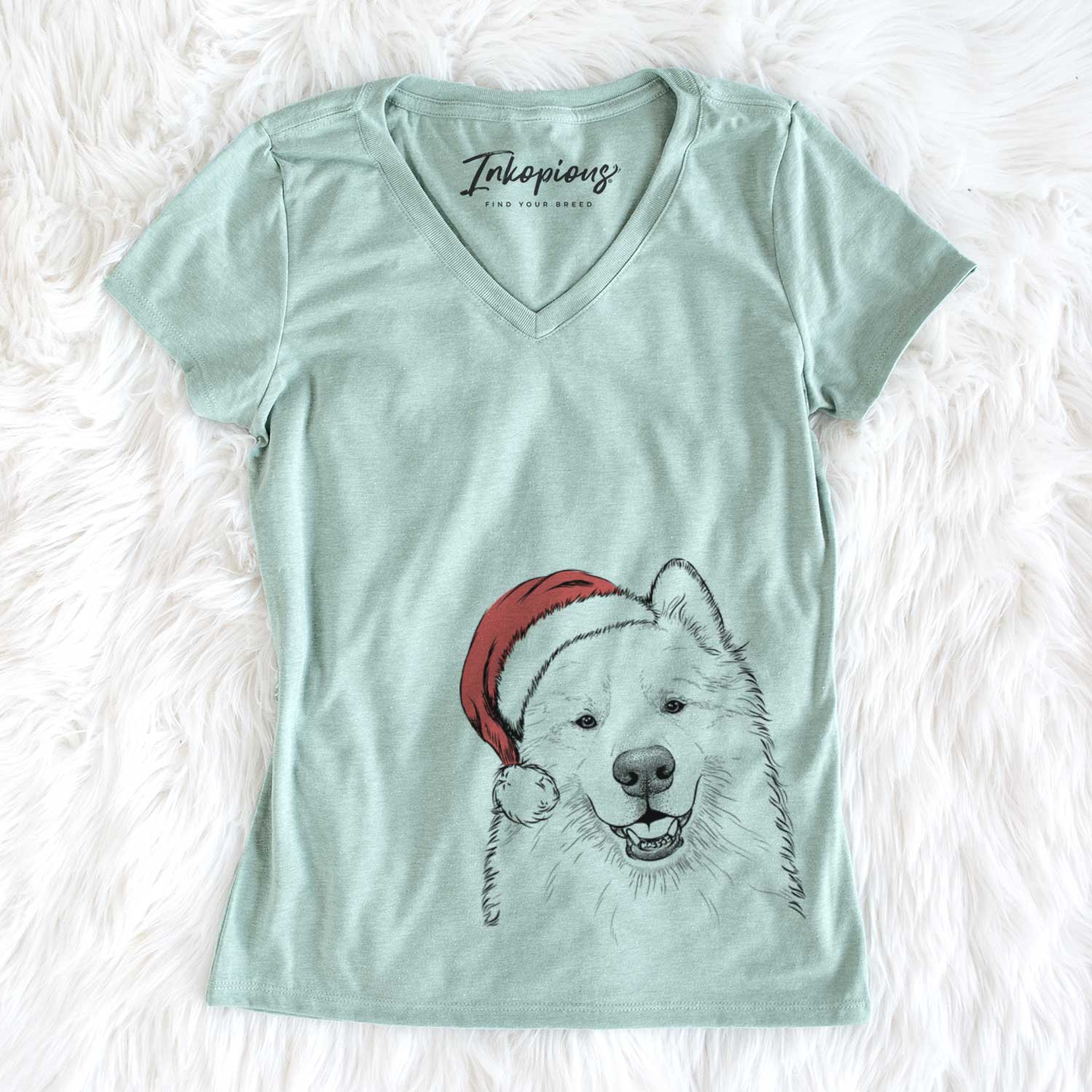 Foster the Samoyed - Women's V-neck Shirt