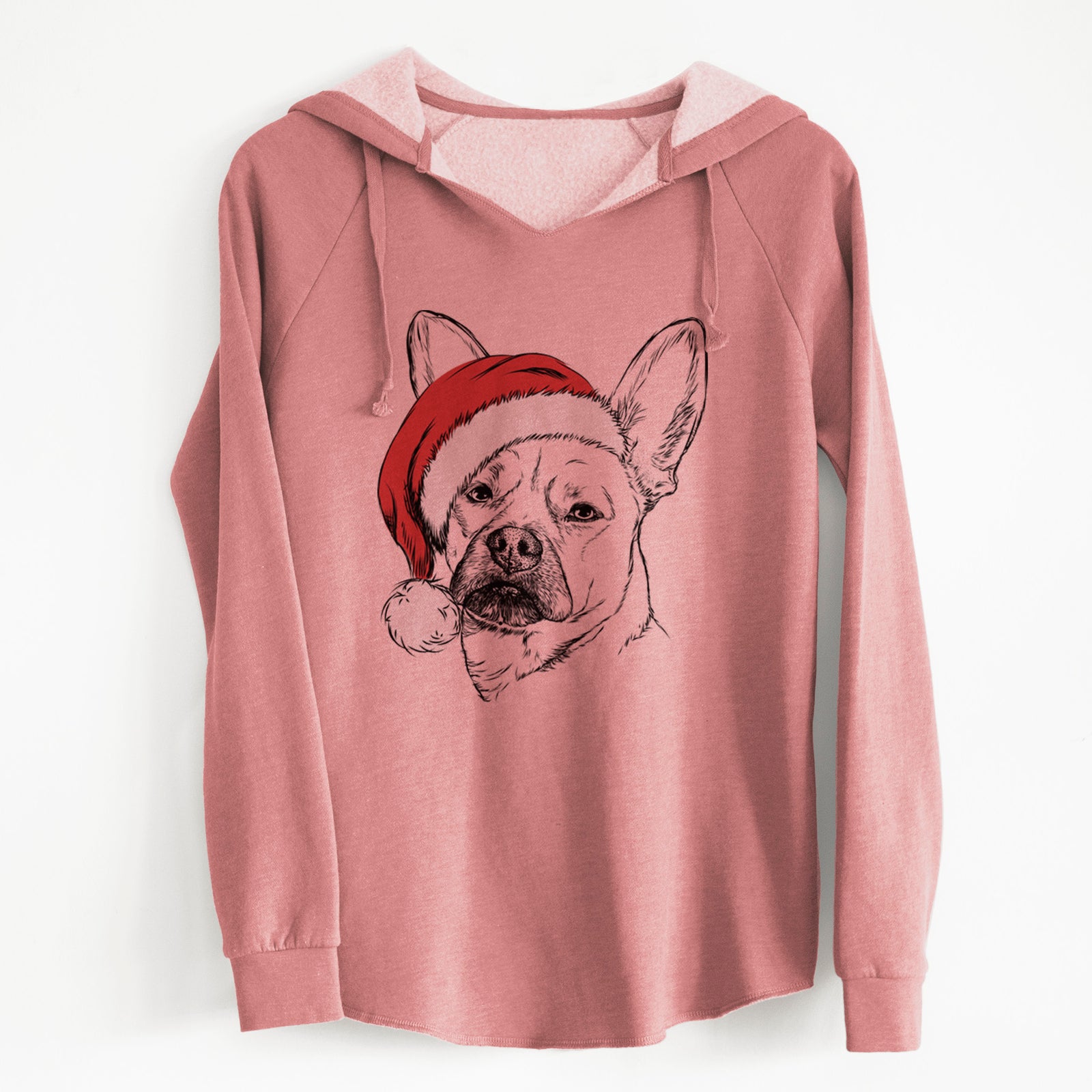 Santa Frankie the Mixed Breed - Cali Wave Hooded Sweatshirt