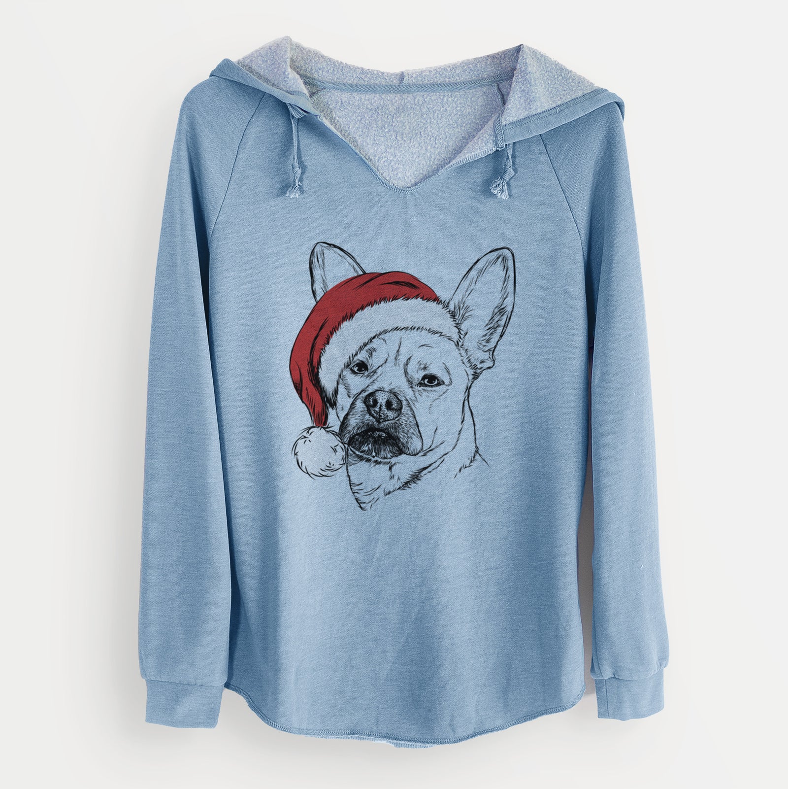 Santa Frankie the Mixed Breed - Cali Wave Hooded Sweatshirt
