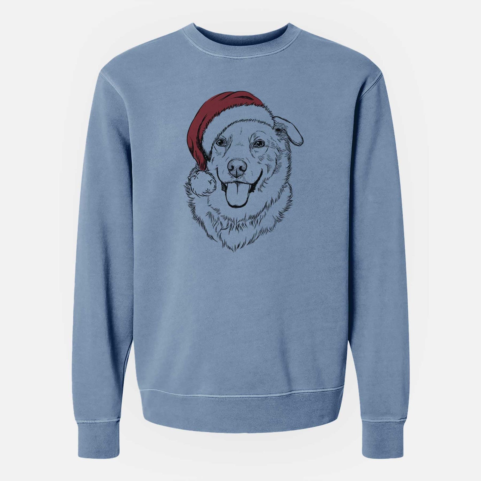Santa Freeley the Mixed Breed - Unisex Pigment Dyed Crew Sweatshirt
