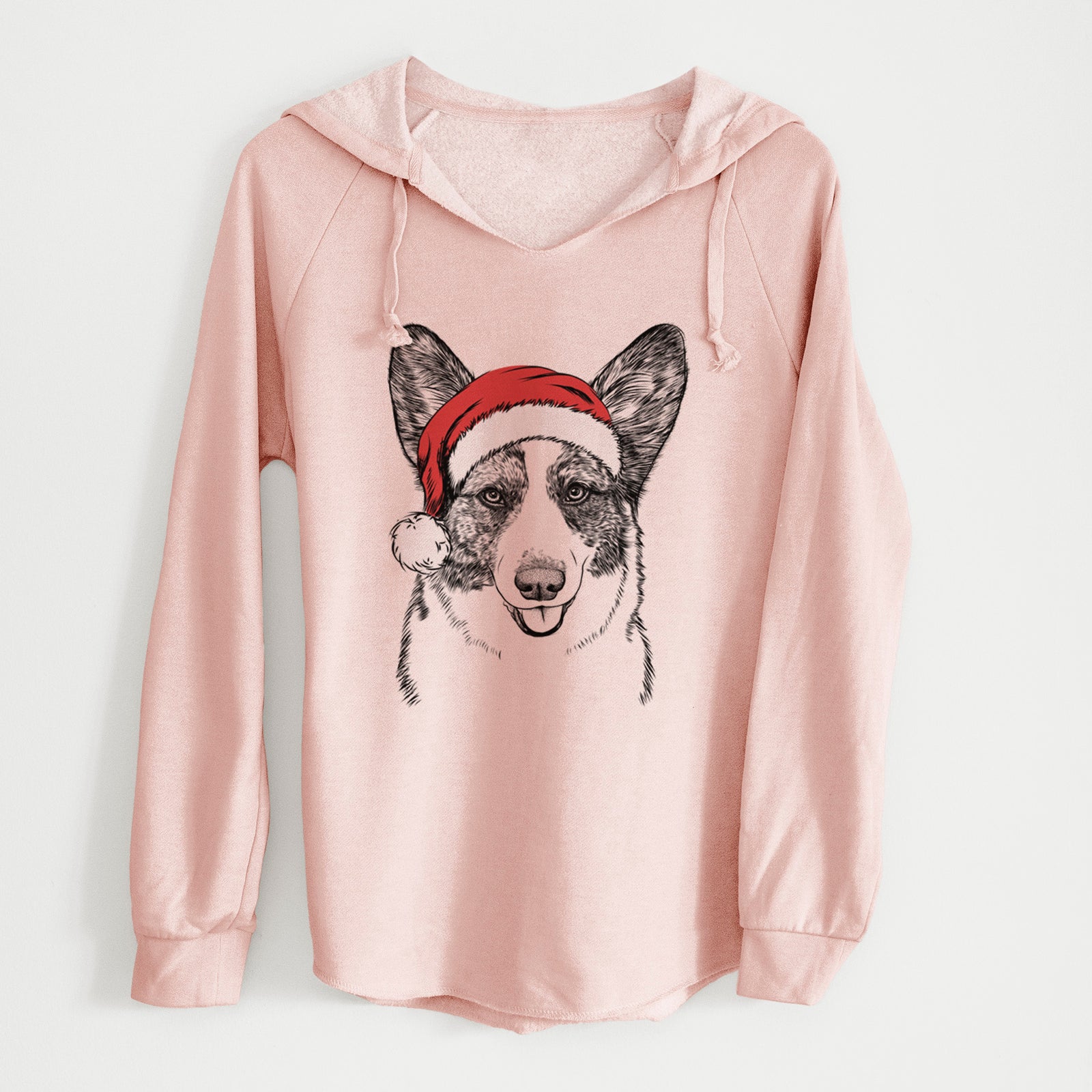 Santa Gabby the Cardigan Welsh Corgi - Cali Wave Hooded Sweatshirt
