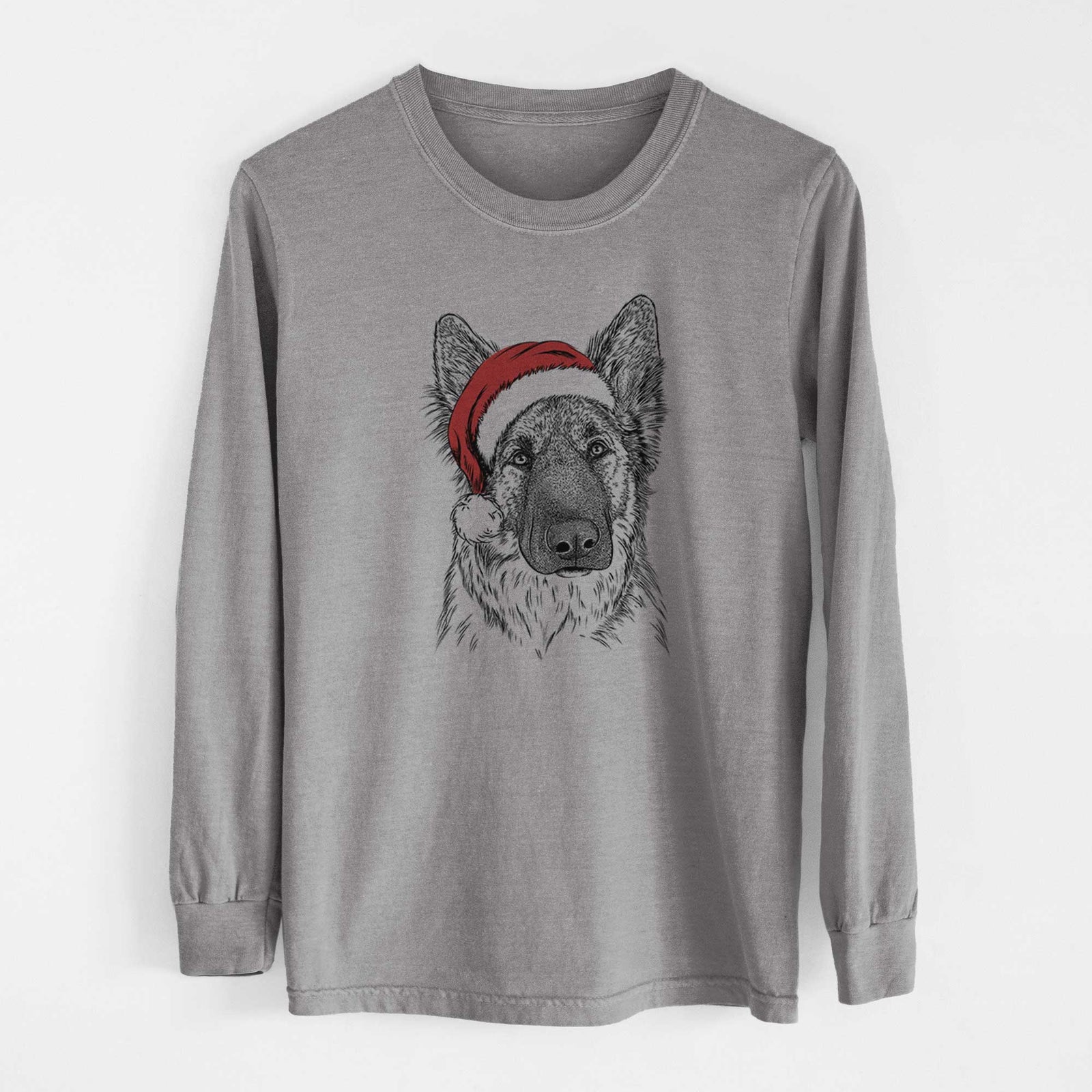 Santa Geddy the Shiloh Shepherd - Heavyweight 100% Cotton Long Sleeve