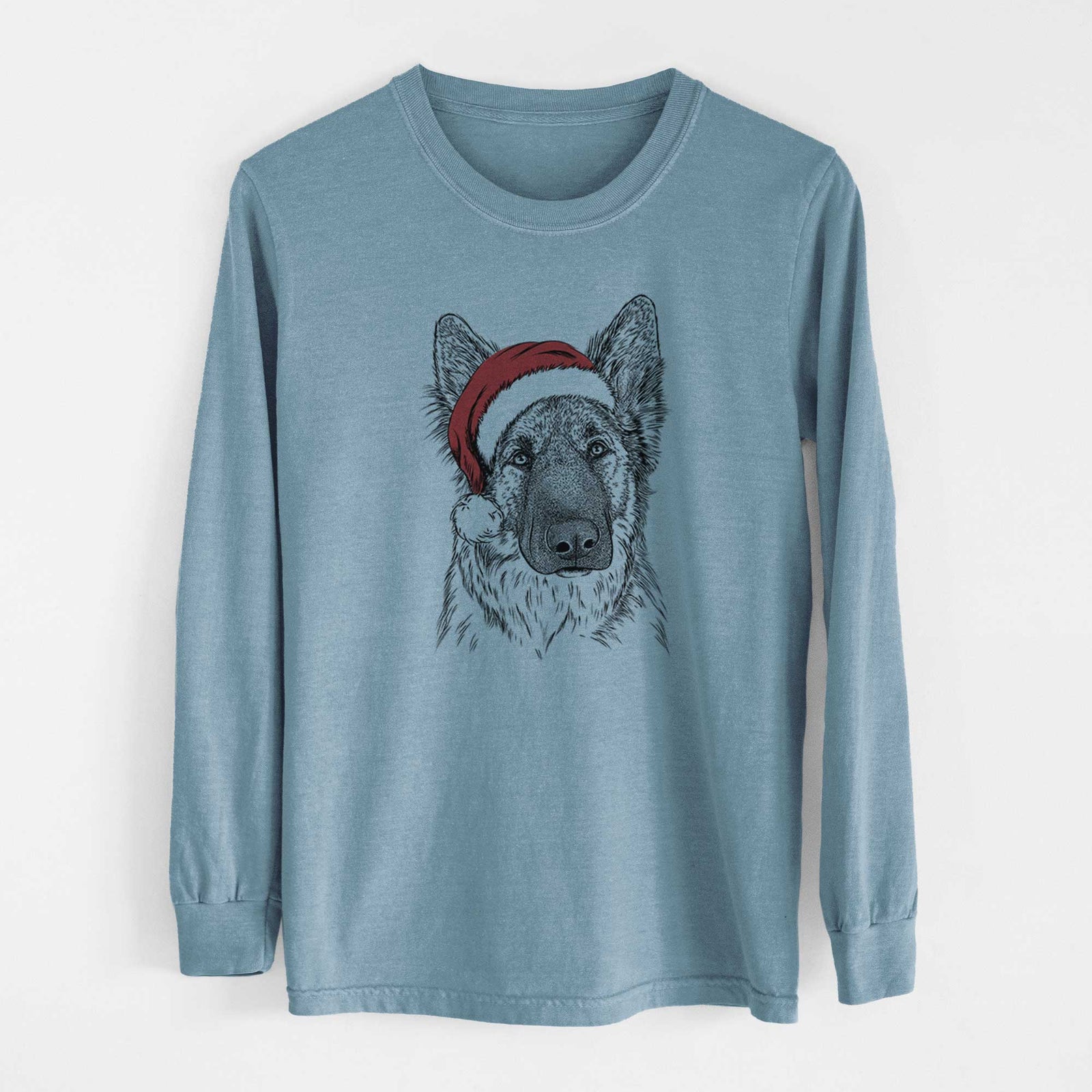 Santa Geddy the Shiloh Shepherd - Heavyweight 100% Cotton Long Sleeve