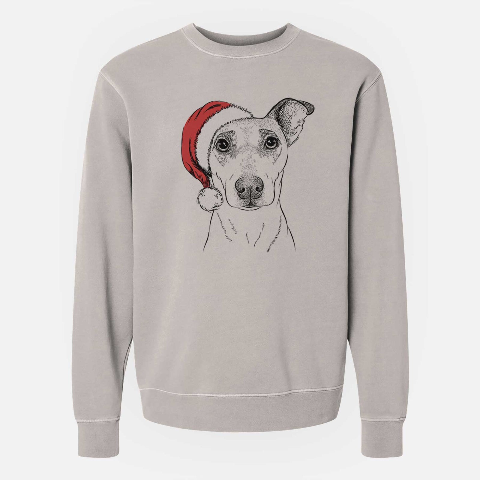 Santa Georgie Rat the Terrier Mix - Unisex Pigment Dyed Crew Sweatshirt