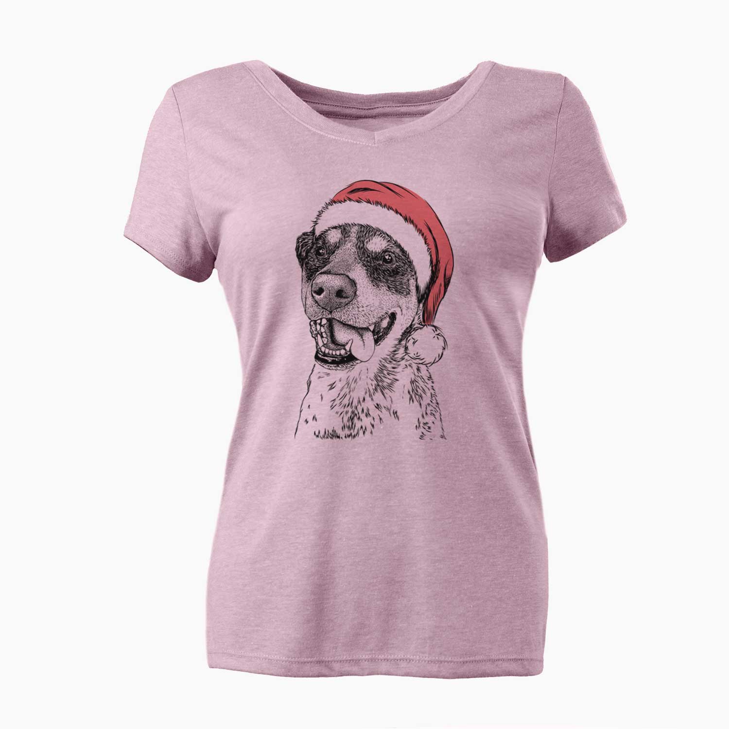 Santa Gerti the Mixed Breed - Women's V-neck Shirt