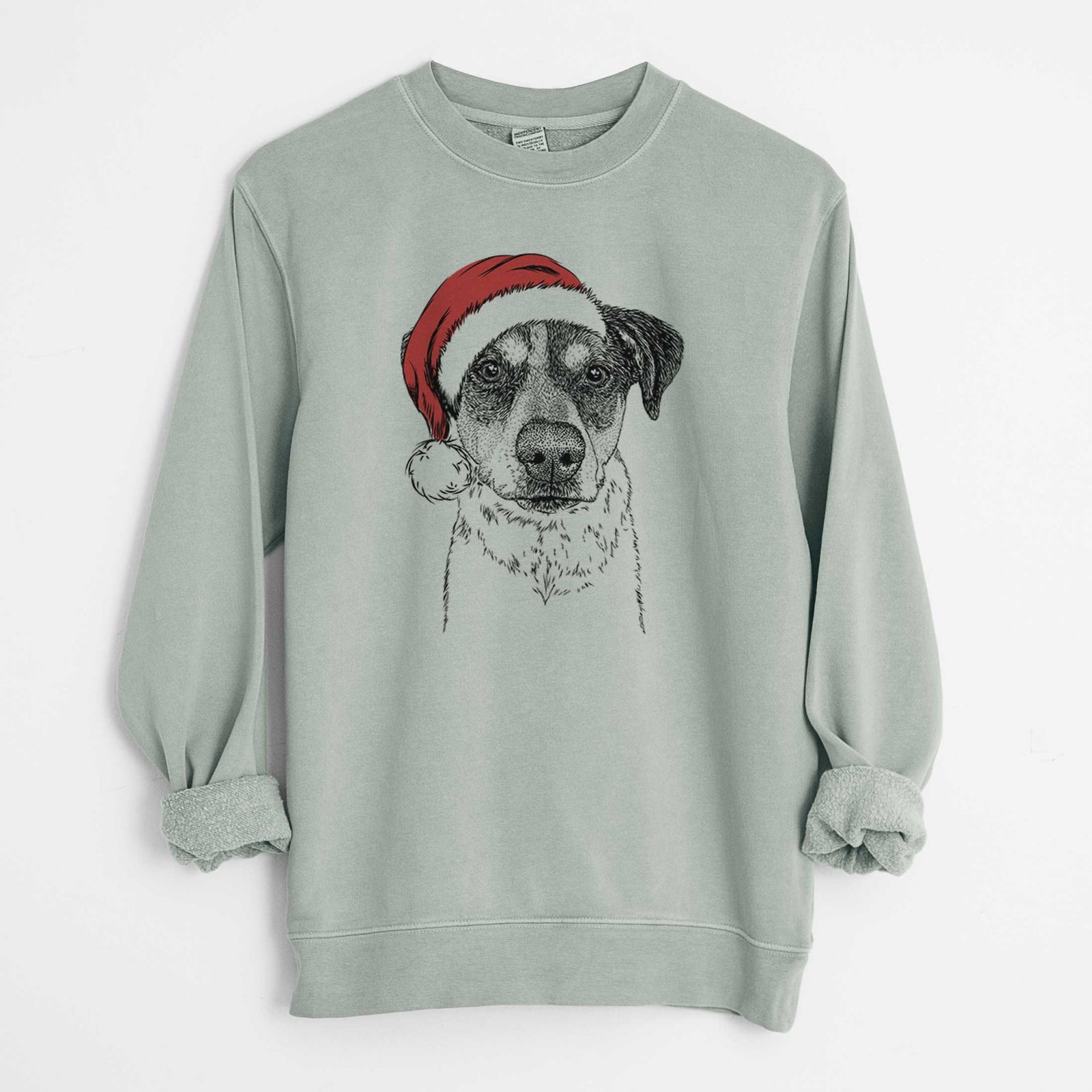 Santa Gertrude the Mixed Breed - Unisex Pigment Dyed Crew Sweatshirt