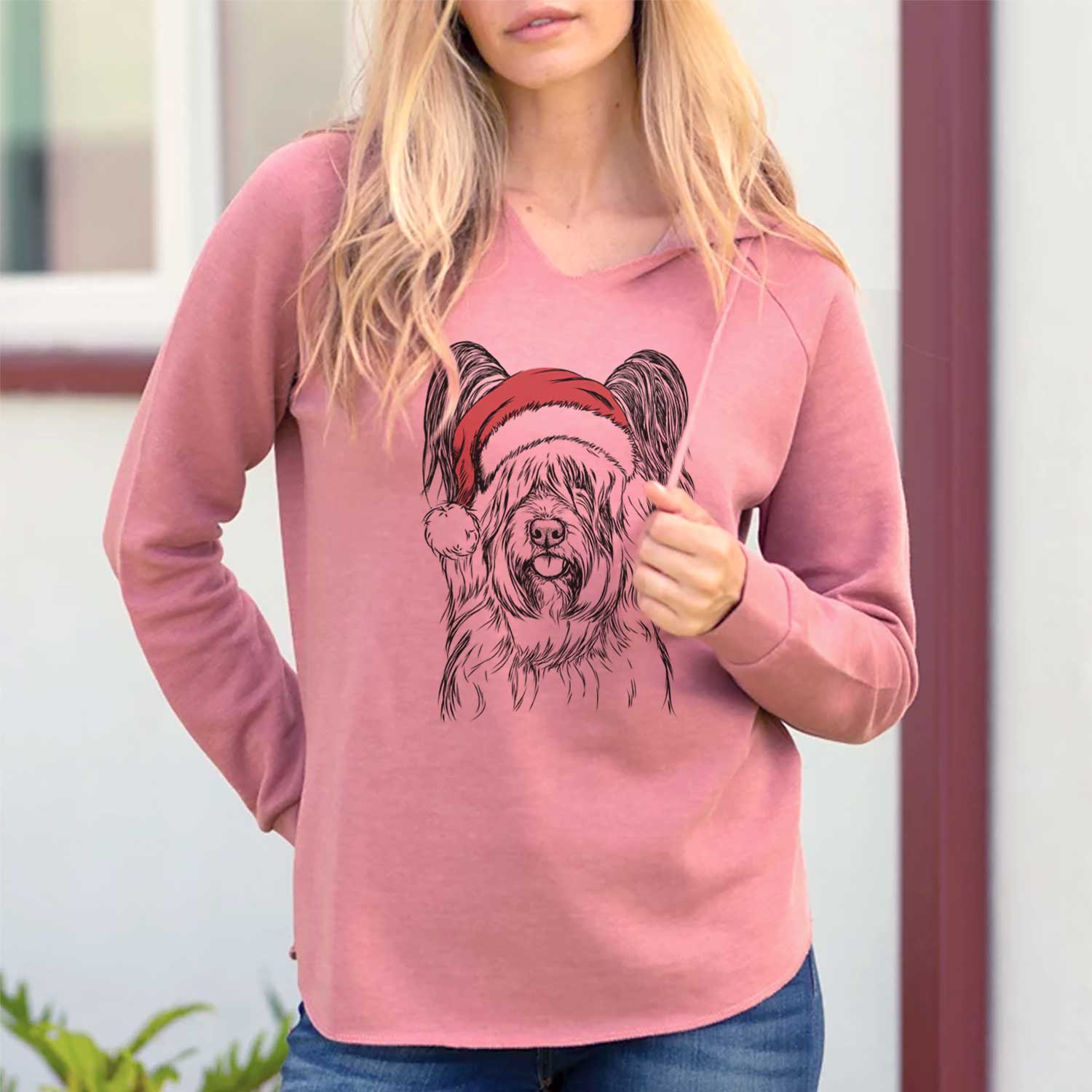 Santa Gideon the Skye Terrier - Cali Wave Hooded Sweatshirt