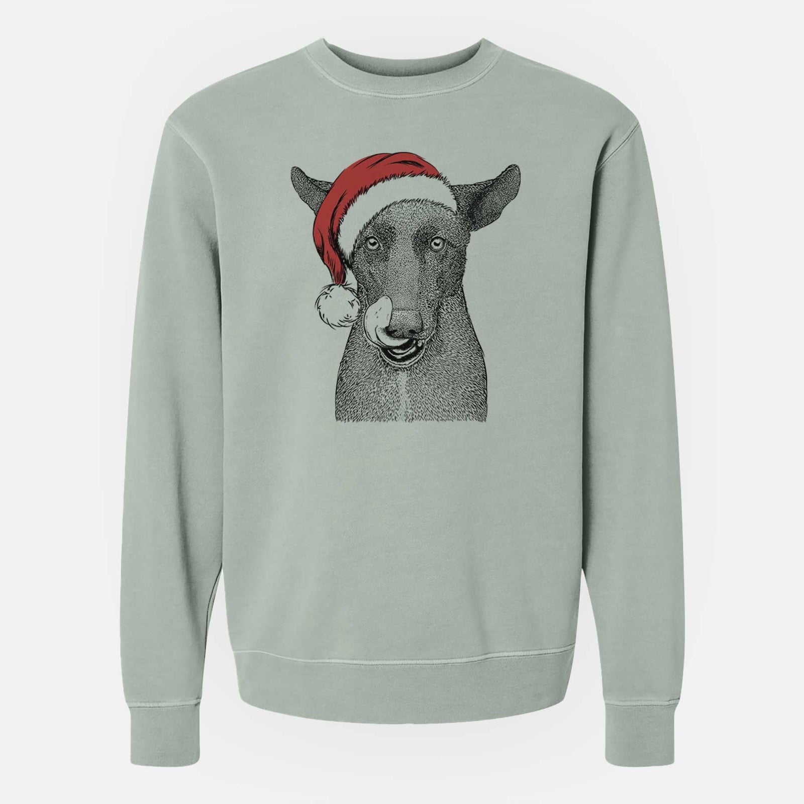 Santa Gidget the Mexican Street Dog - Unisex Pigment Dyed Crew Sweatshirt