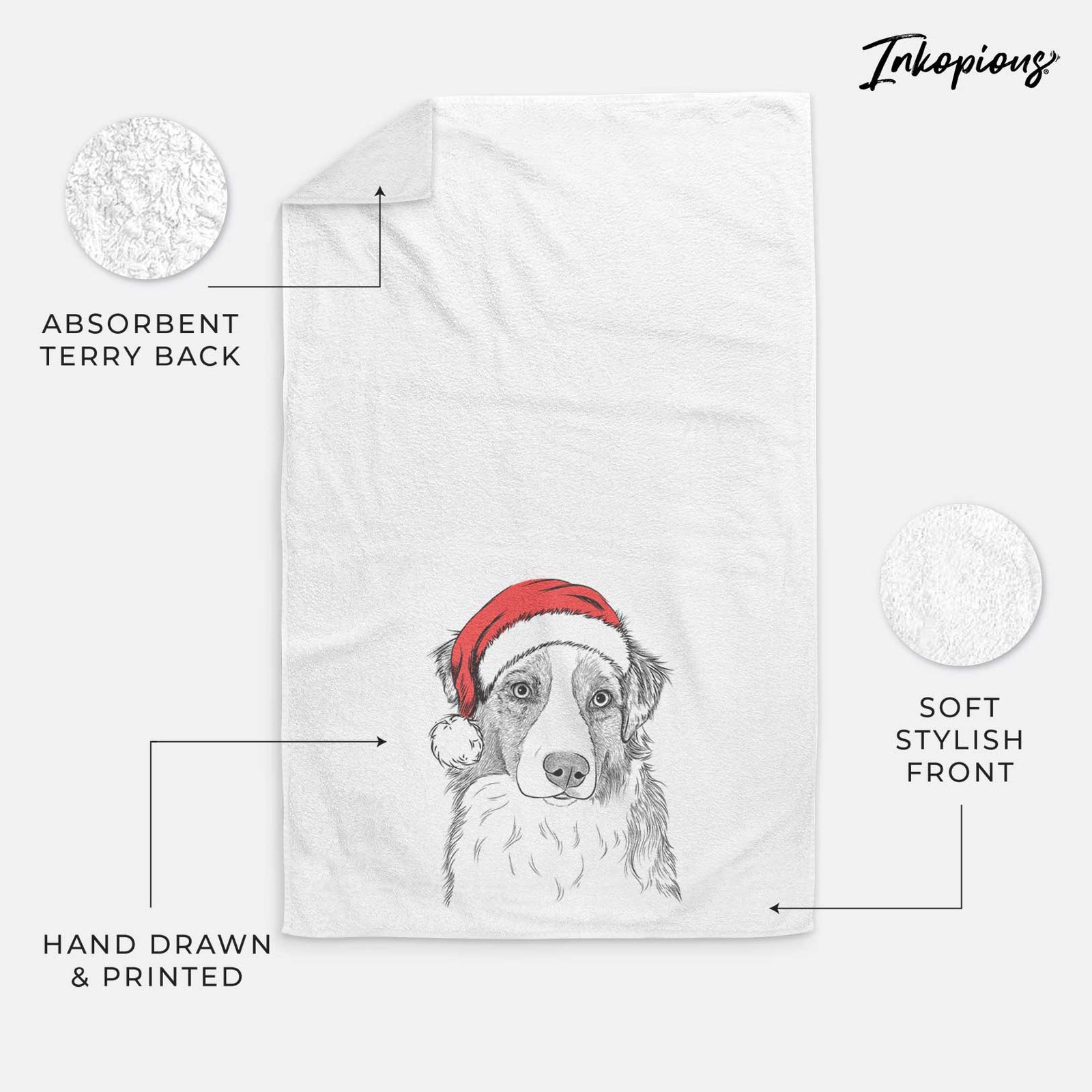 Ginger the Australian Shepherd Decorative Hand Towel