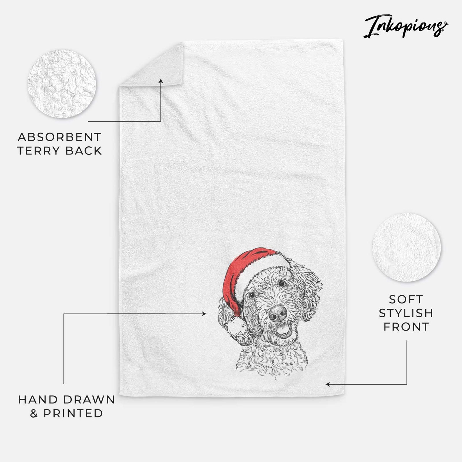Gizmo the Goldendoodle Decorative Hand Towel