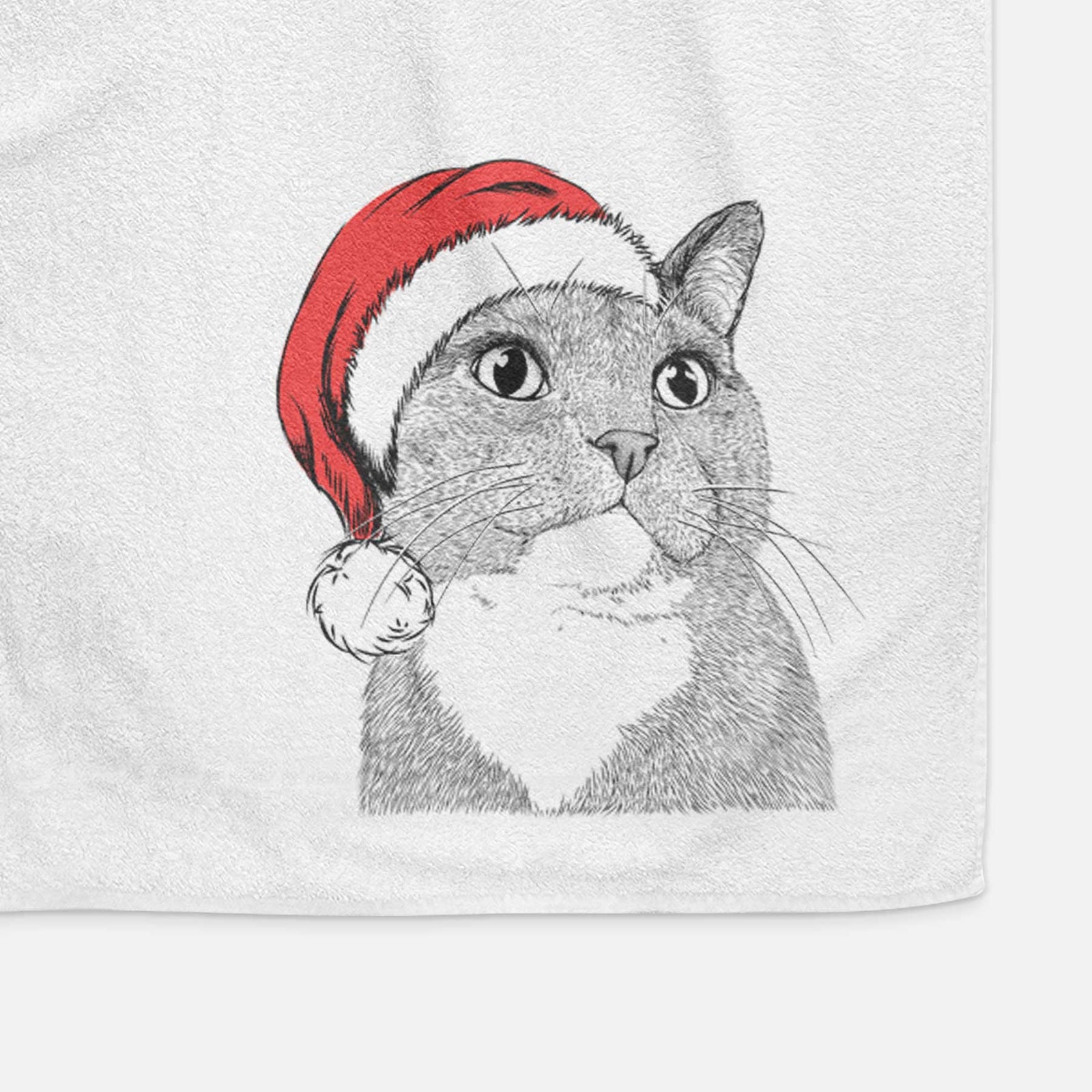 Gizmo the Grey Cat Decorative Hand Towel