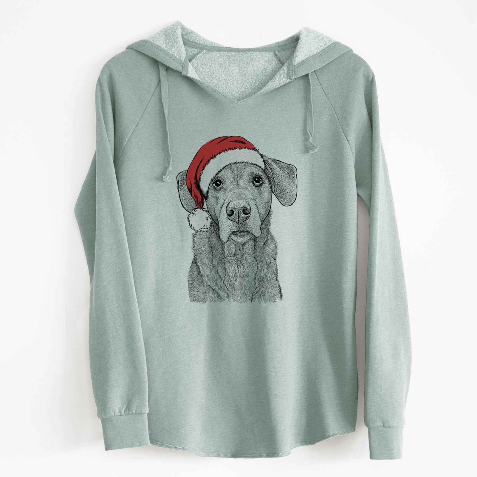 Santa Gravy the Plott Hound Beagle Mix - Cali Wave Hooded Sweatshirt