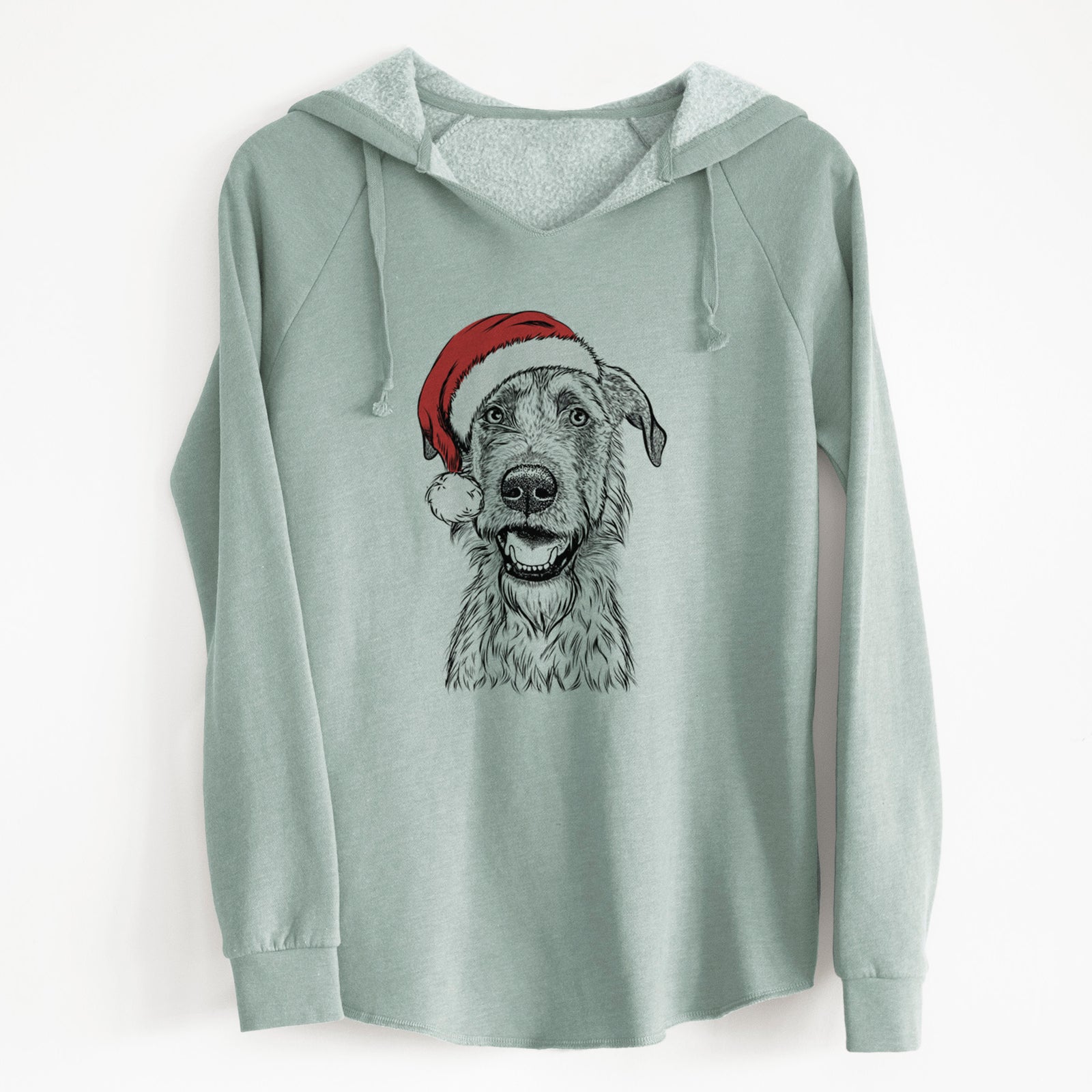 Santa Griffin the Irish Wolfhound - Cali Wave Hooded Sweatshirt
