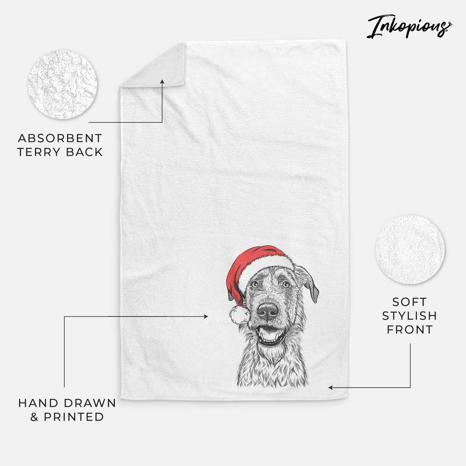 Griffin the Irish Wolfhound Decorative Hand Towel