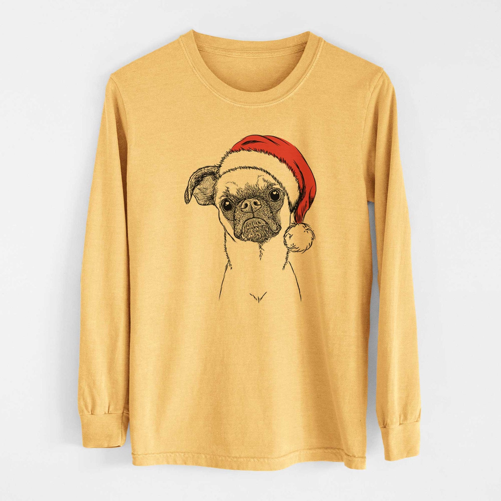 Santa Groot the Brussels Griffon - Heavyweight 100% Cotton Long Sleeve