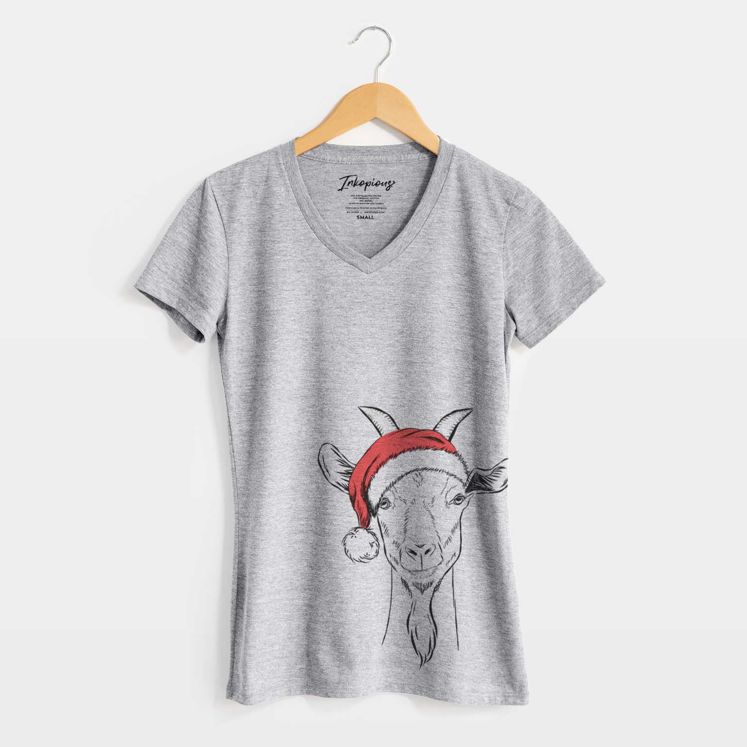 Santa Gunnar the Goat - Women's V-neck Shirt