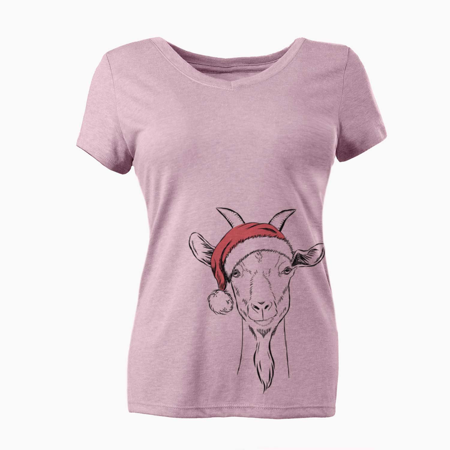 Santa Gunnar the Goat - Women's V-neck Shirt