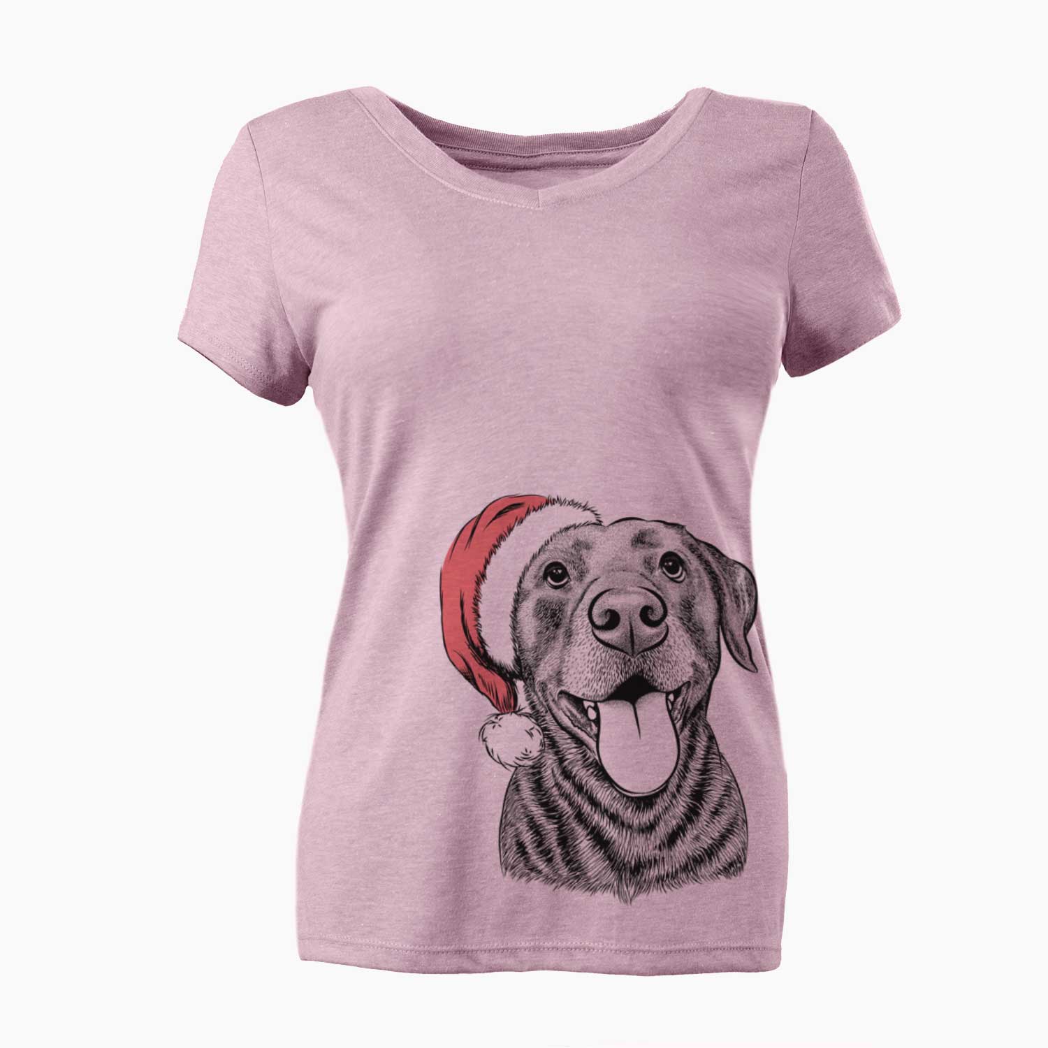 Santa Gwen the Labrador Retriever - Women's V-neck Shirt
