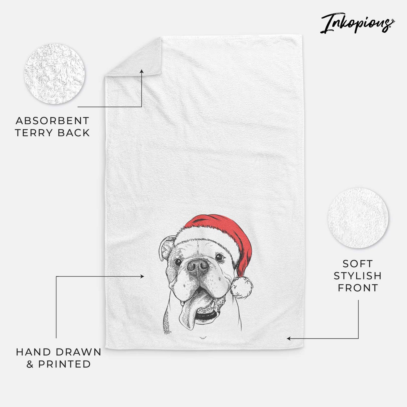 Hank the English Bulldog Decorative Hand Towel