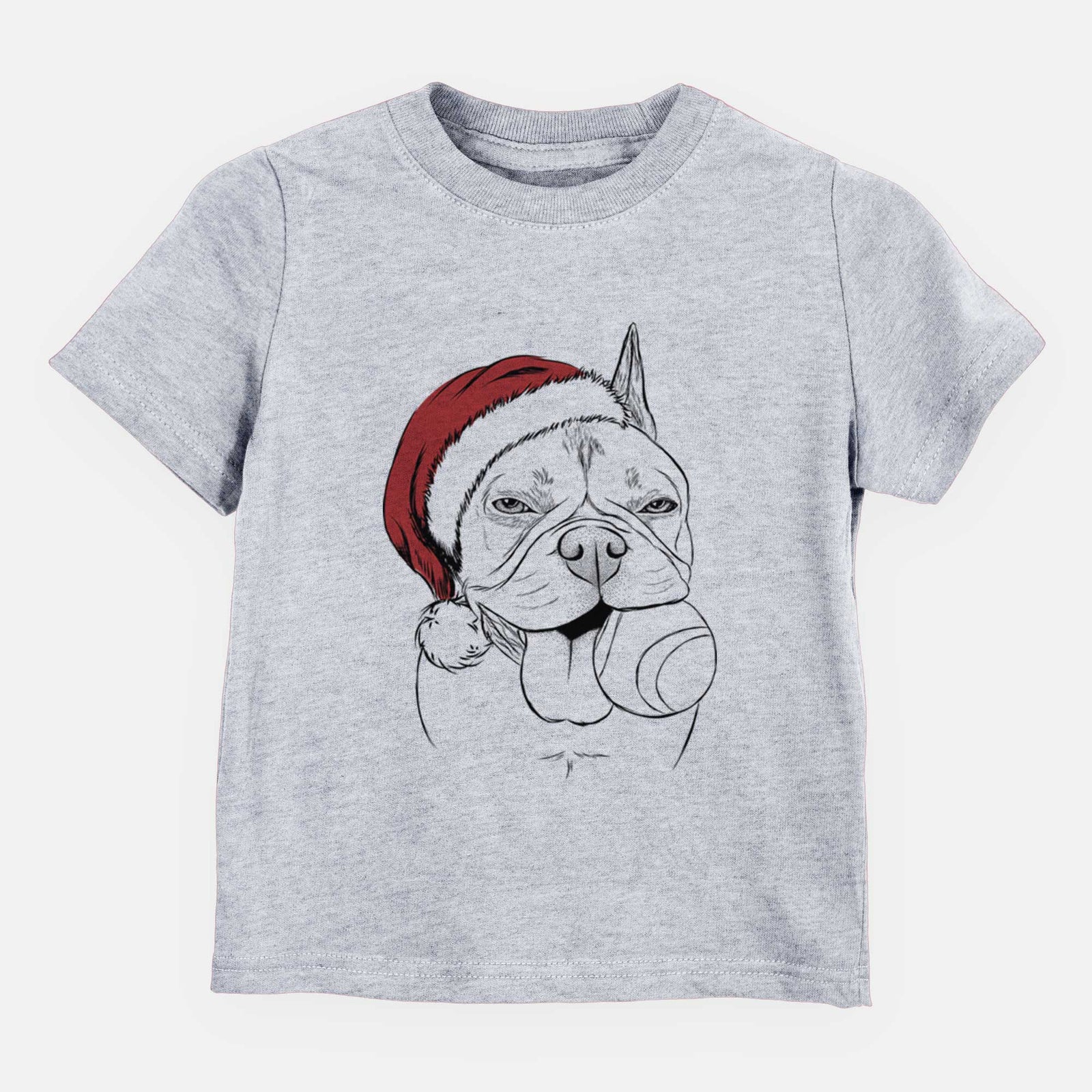 Santa Happy Franco the French Bulldog - Kids/Youth/Toddler Shirt