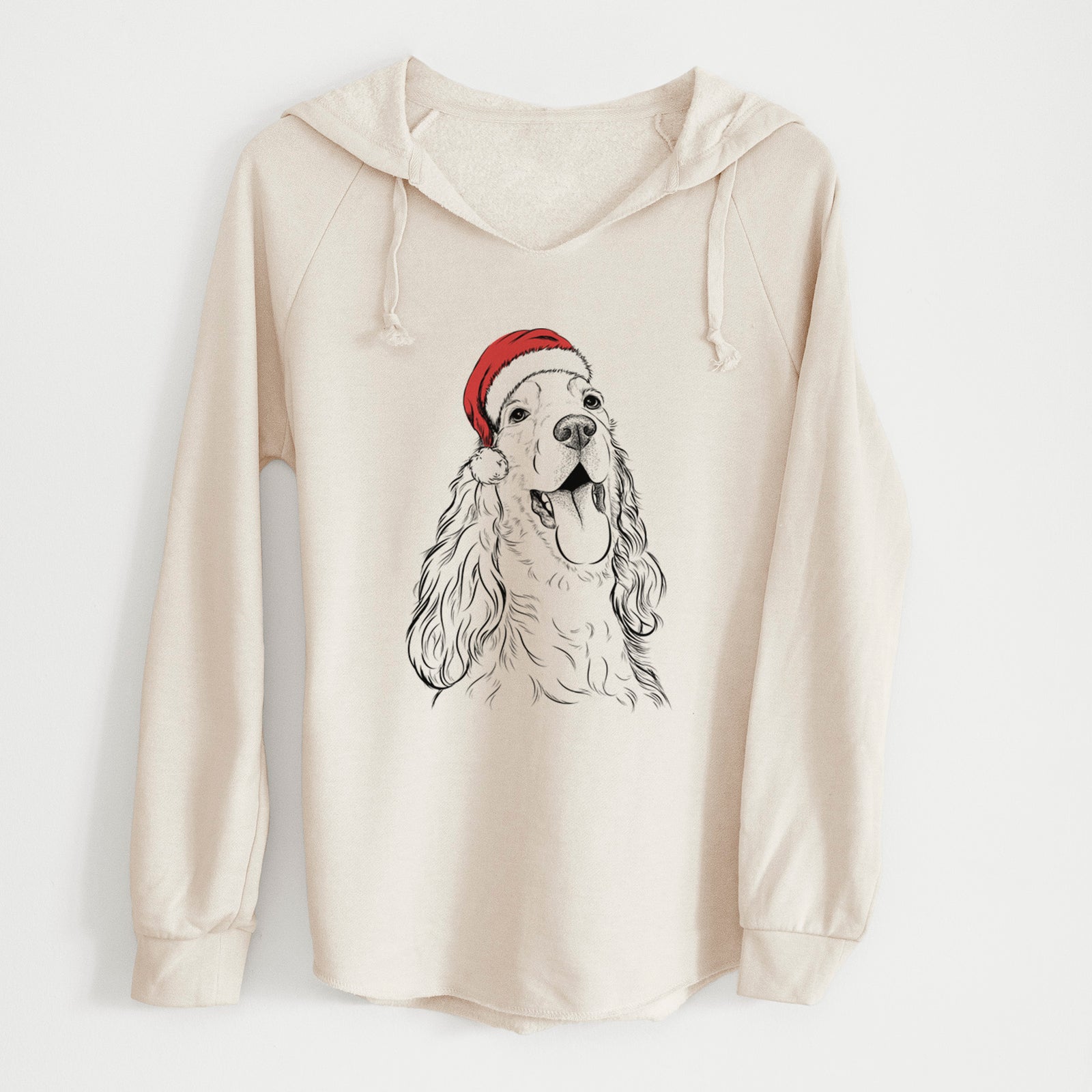 Santa Happy Henry the English Cocker Spaniel - Cali Wave Hooded Sweatshirt