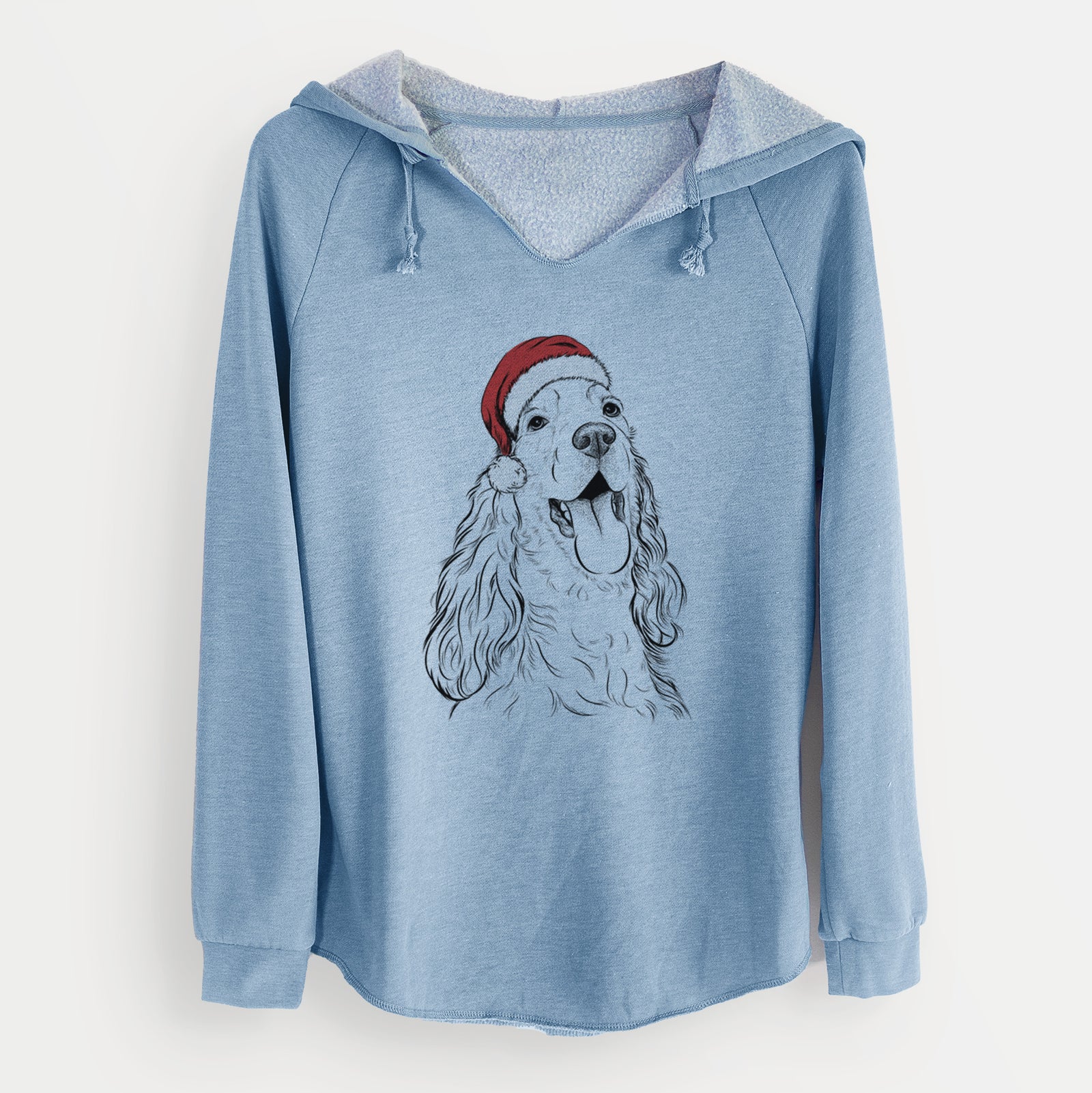 Santa Happy Henry the English Cocker Spaniel - Cali Wave Hooded Sweatshirt