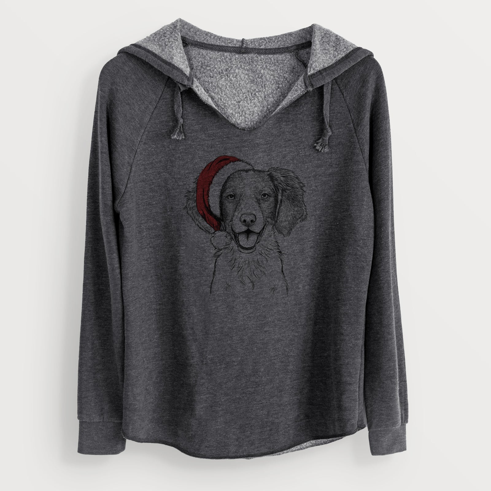 Santa Happy Holly the Brittany Spaniel - Cali Wave Hooded Sweatshirt