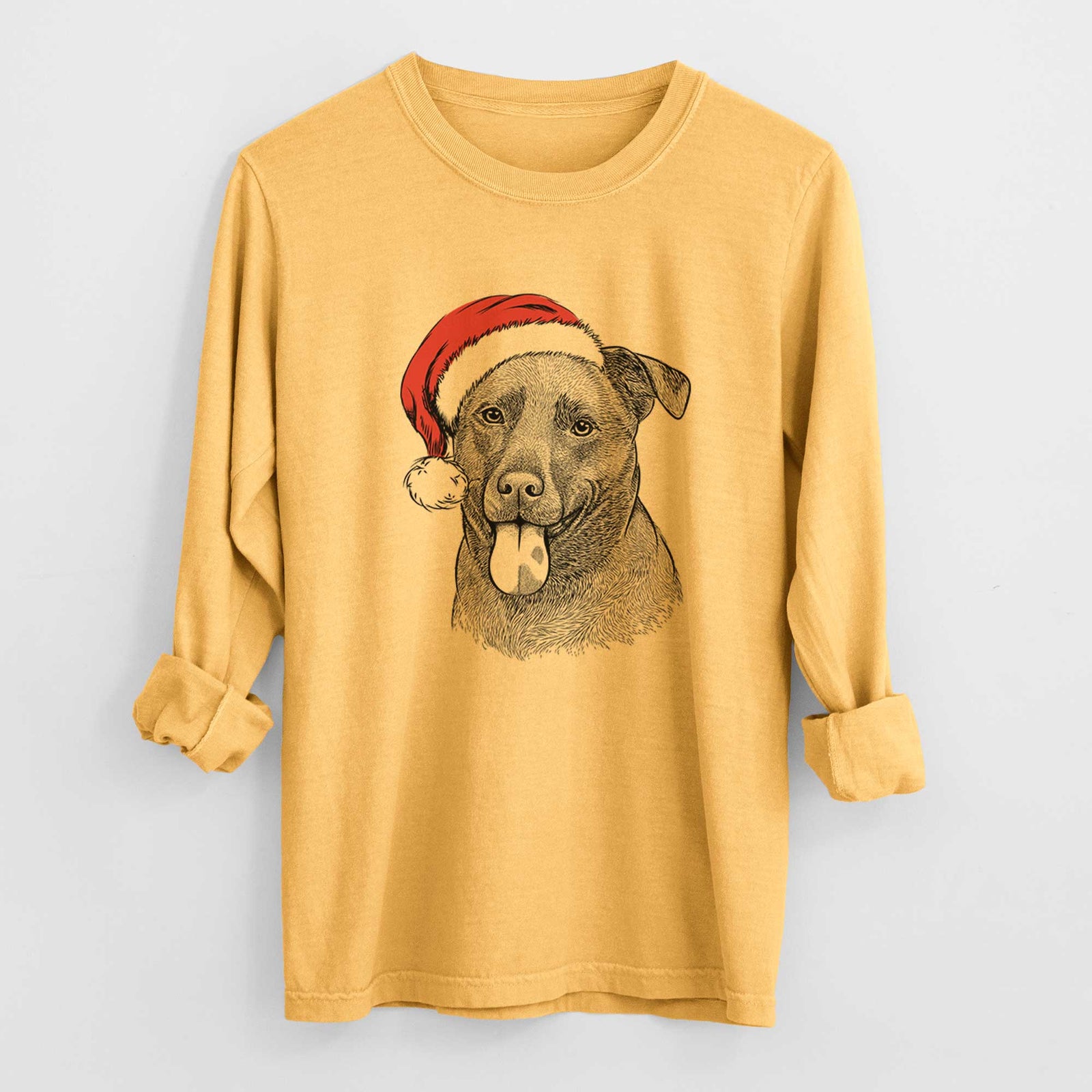 Santa Harbor the Mixed Breed - Heavyweight 100% Cotton Long Sleeve