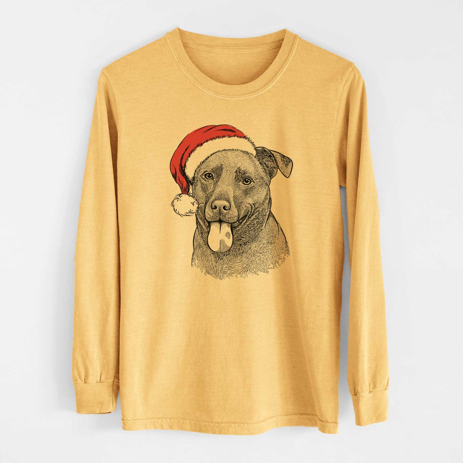 Santa Harbor the Mixed Breed - Heavyweight 100% Cotton Long Sleeve