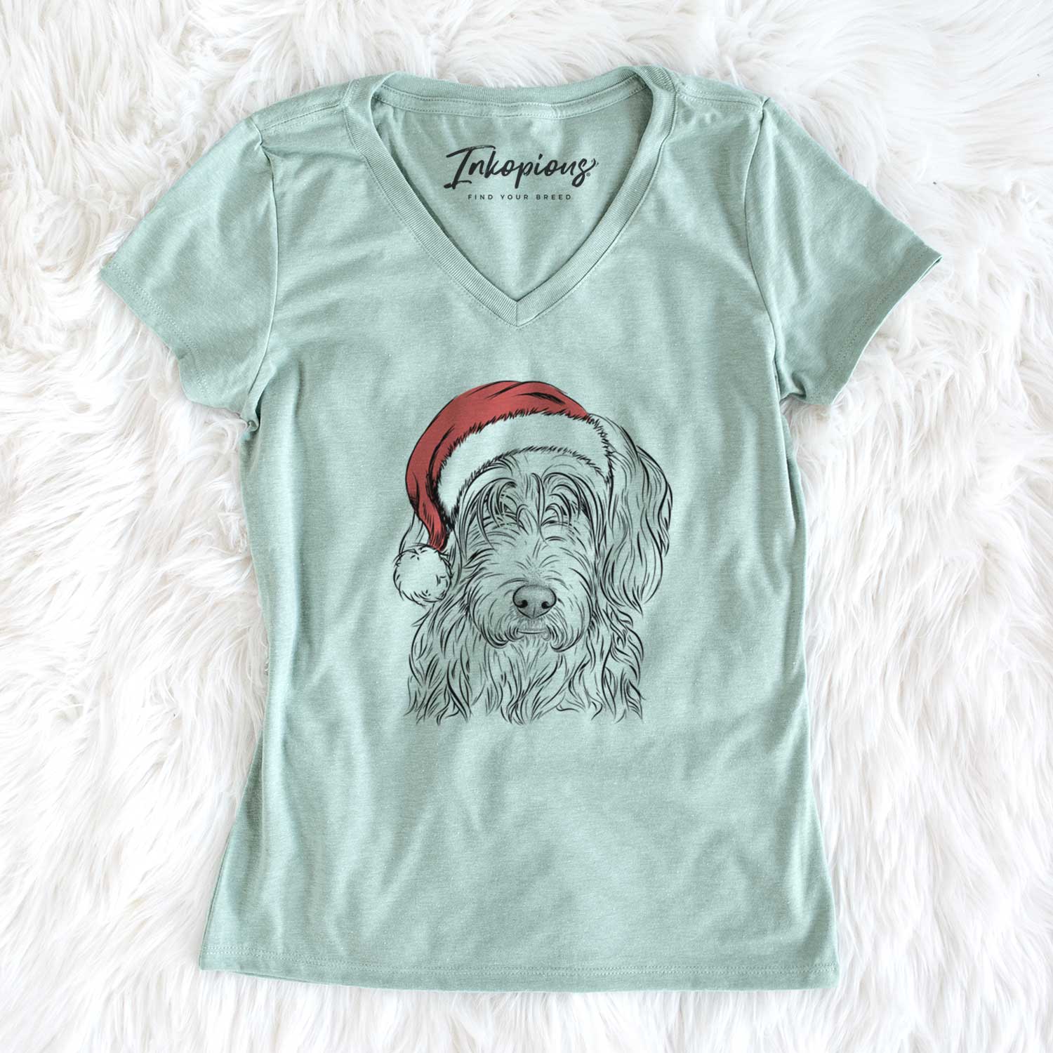 Santa Harry the Mixed Breed - Women's V-neck Shirt