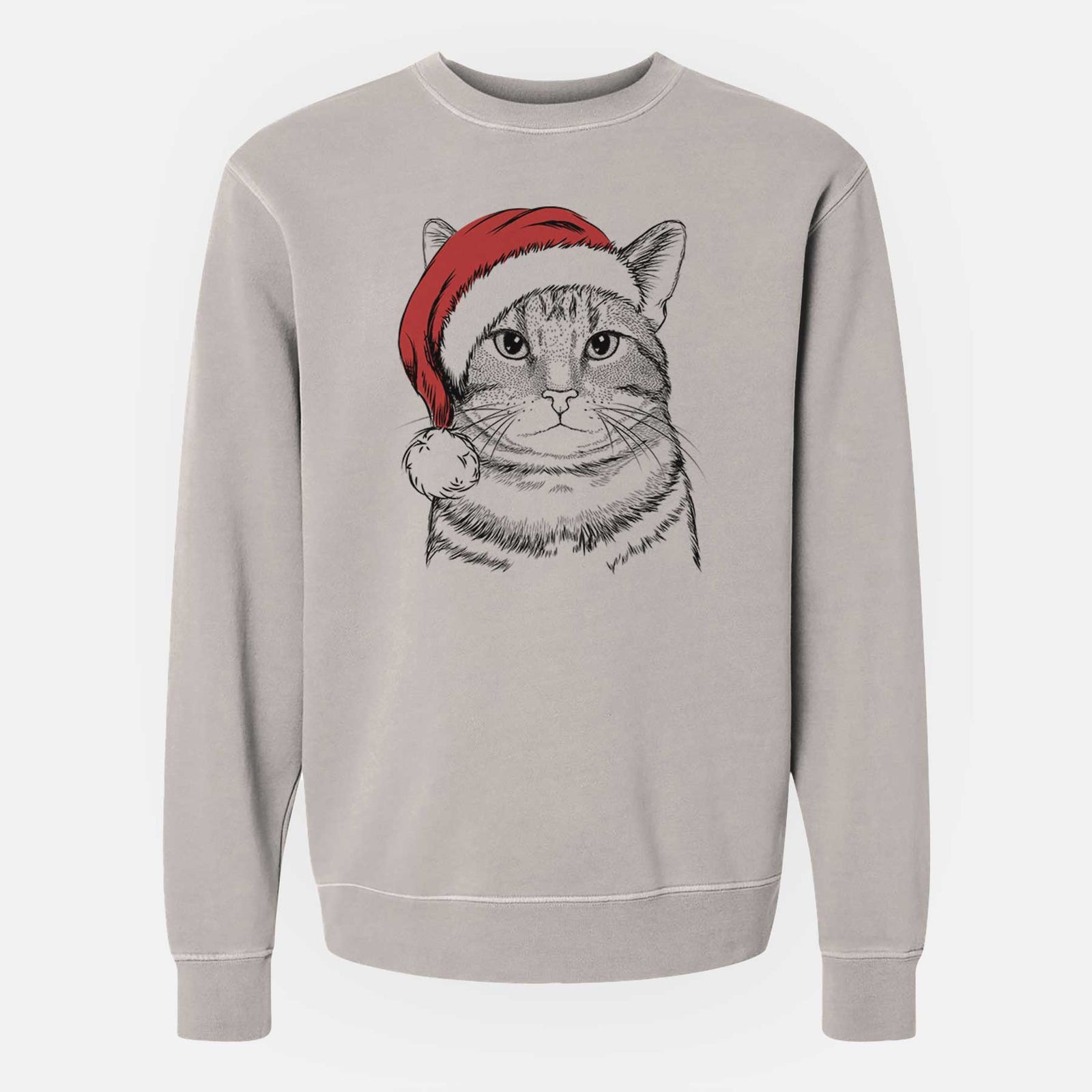 Santa Henry the Bengal - Unisex Pigment Dyed Crew Sweatshirt