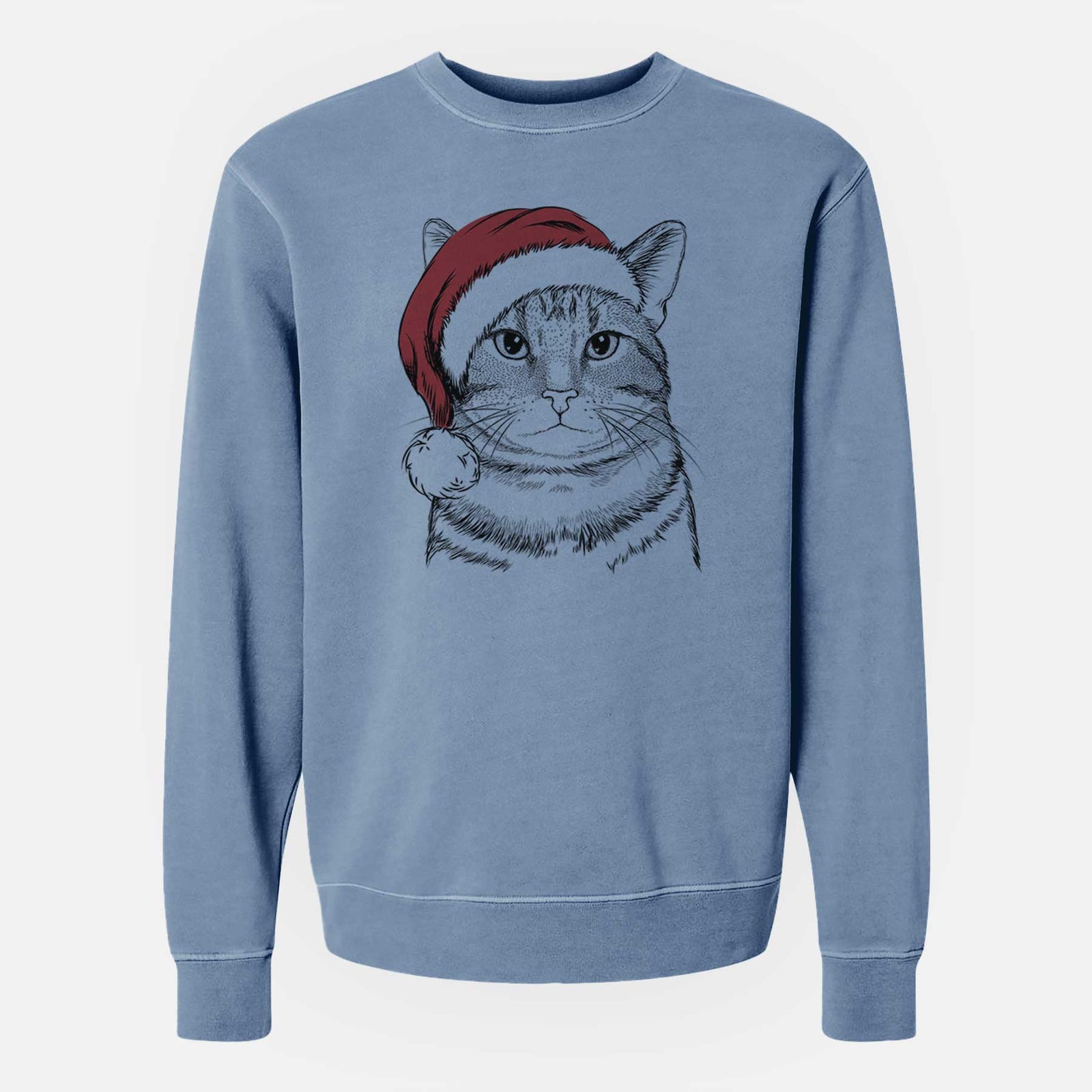 Santa Henry the Bengal - Unisex Pigment Dyed Crew Sweatshirt