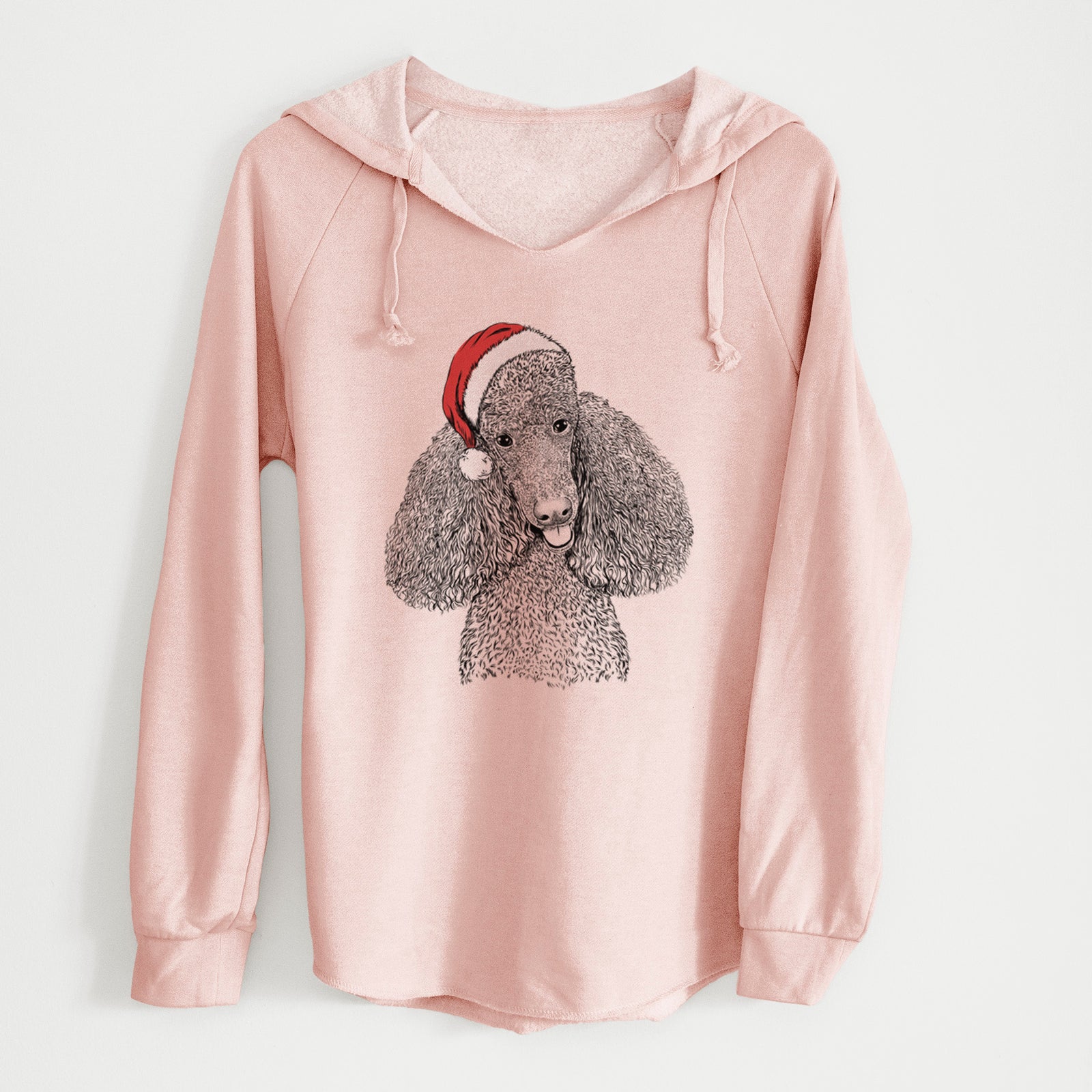 Santa Henry the Standard Poodle - Cali Wave Hooded Sweatshirt