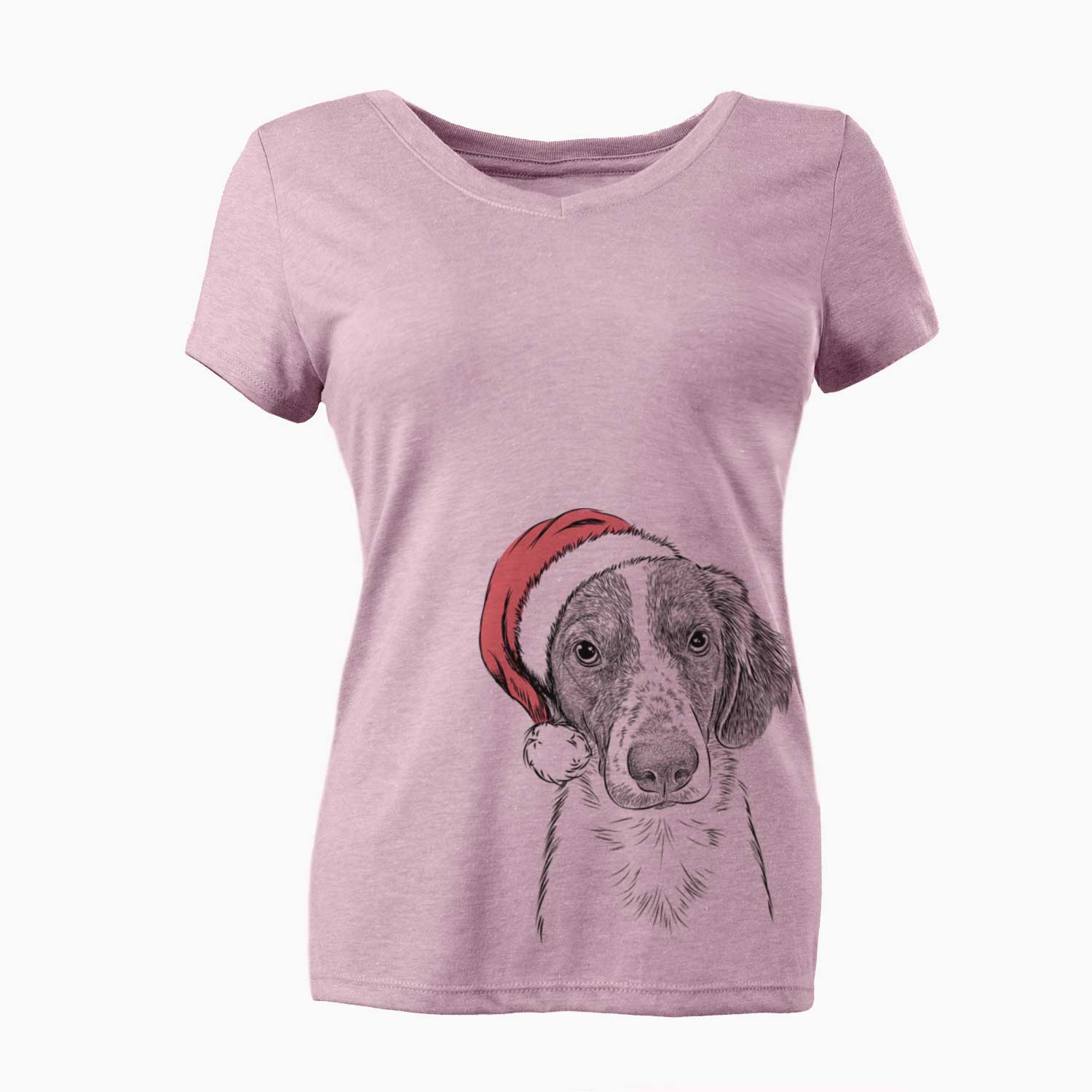 Holly the Brittany Spaniel - Women's V-neck Shirt