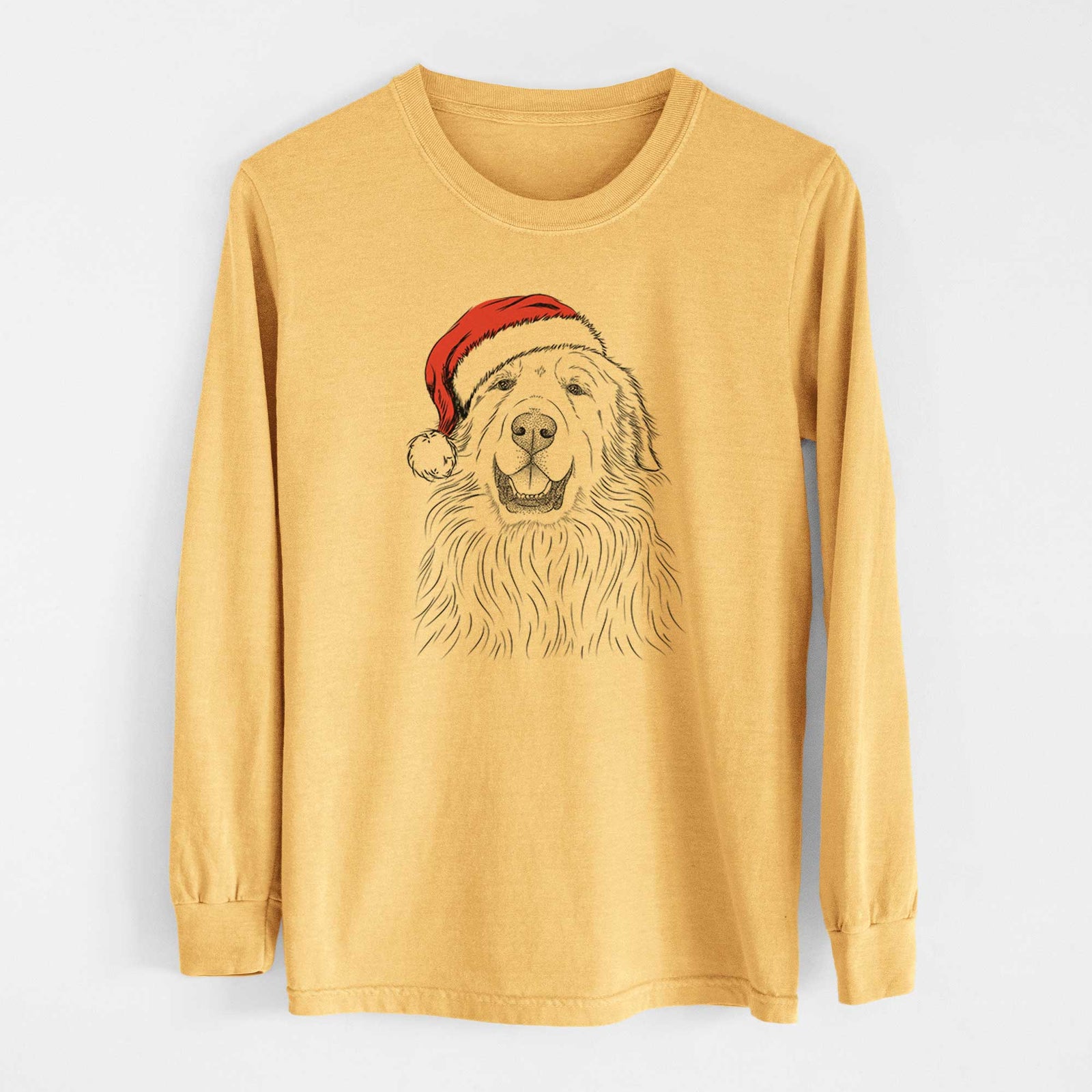 Santa Horton the Great Pyrenees - Heavyweight 100% Cotton Long Sleeve
