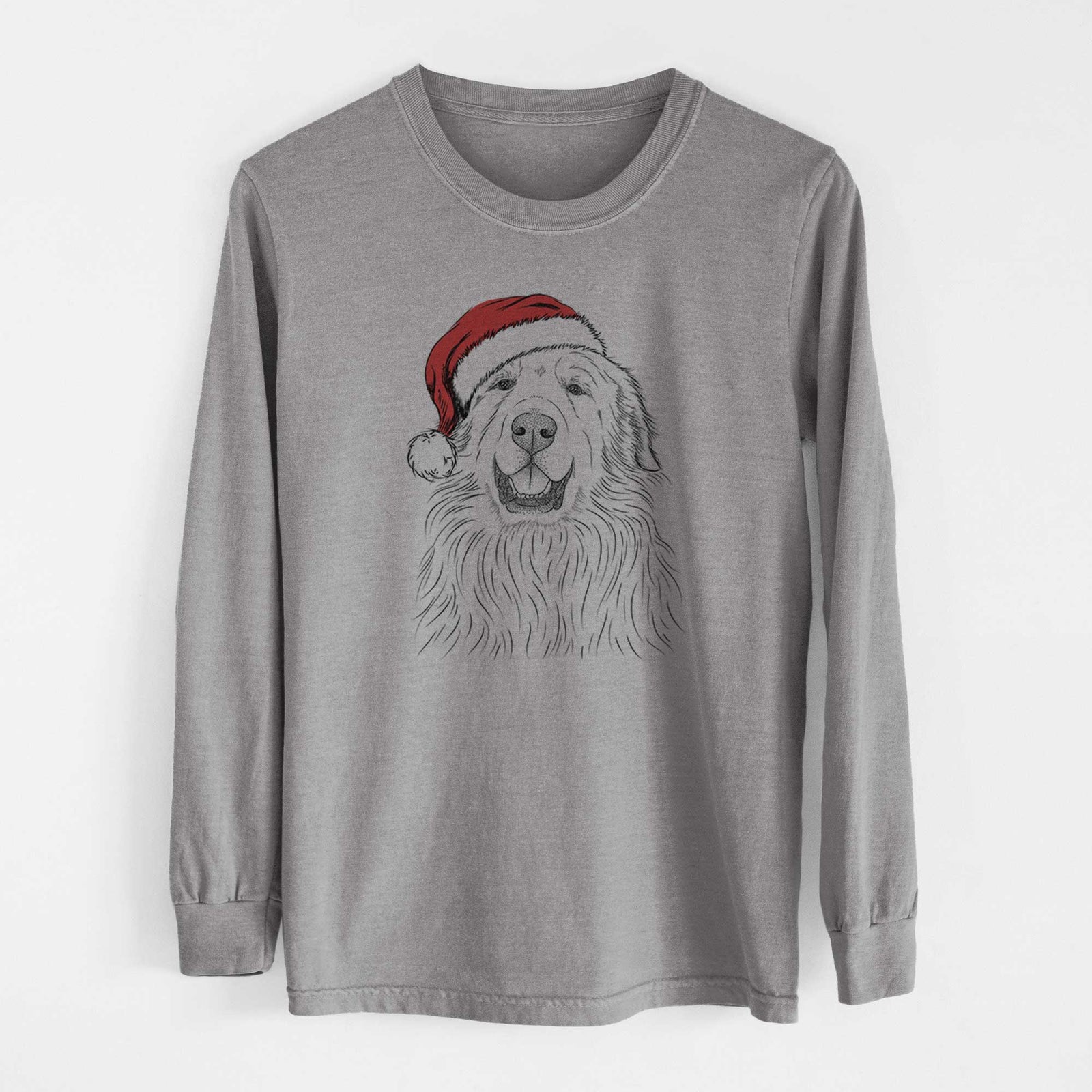 Santa Horton the Great Pyrenees - Heavyweight 100% Cotton Long Sleeve