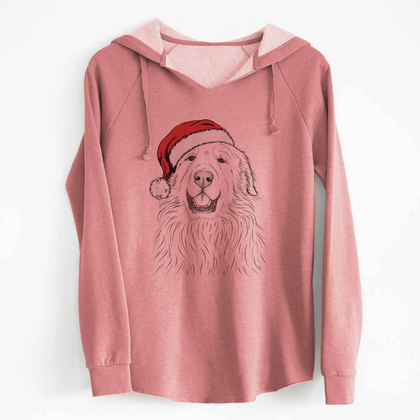 Santa Horton the Great Pyrenees - Cali Wave Hooded Sweatshirt