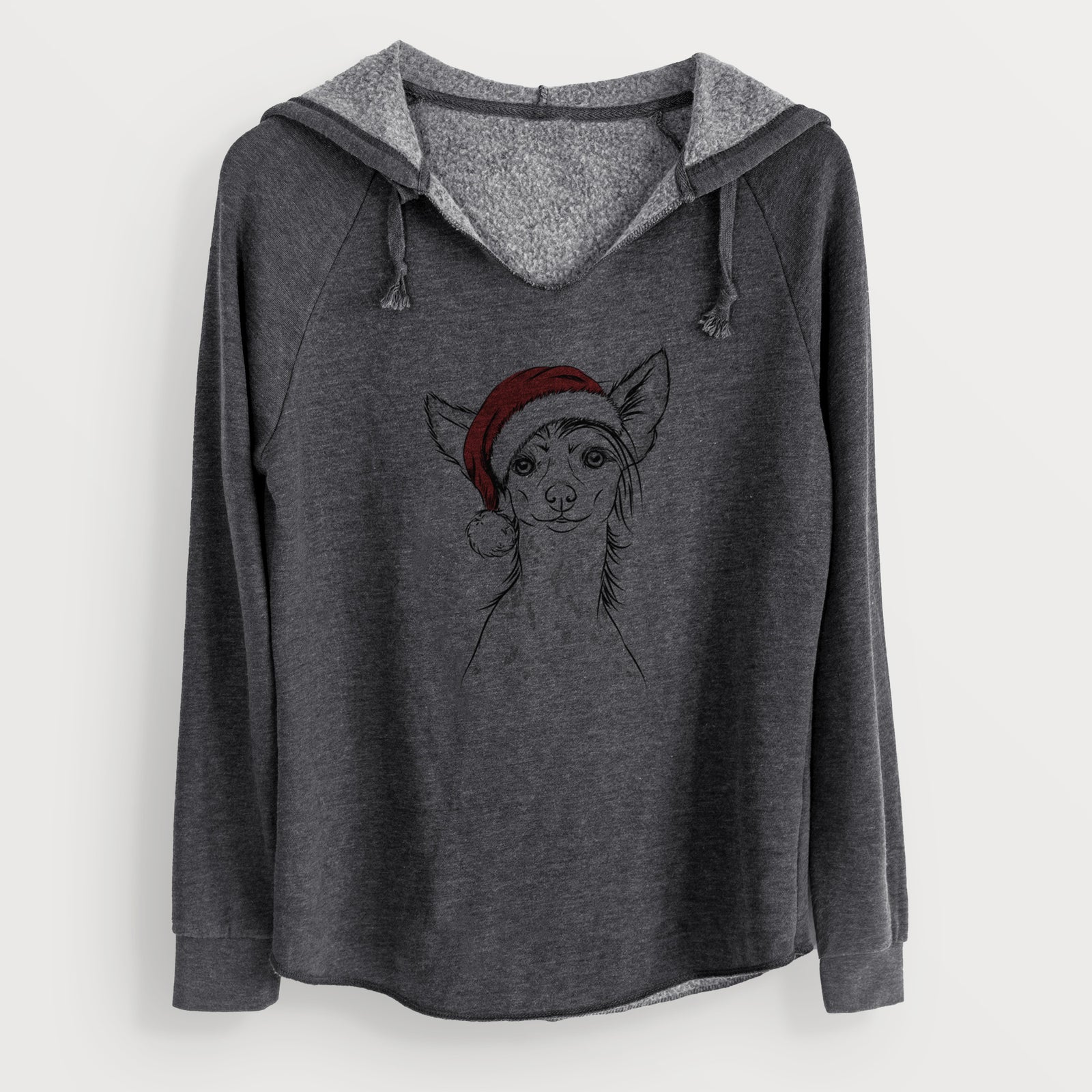 Santa Hudson the Chinese Crested - Cali Wave Hooded Sweatshirt