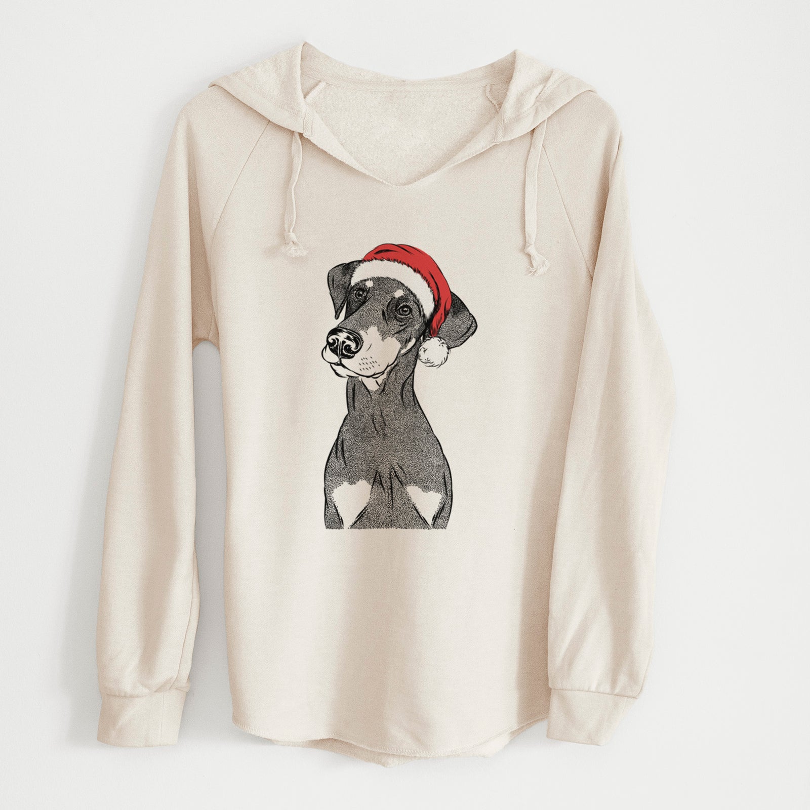 Santa Iroh the Doberman Pinscher - Cali Wave Hooded Sweatshirt
