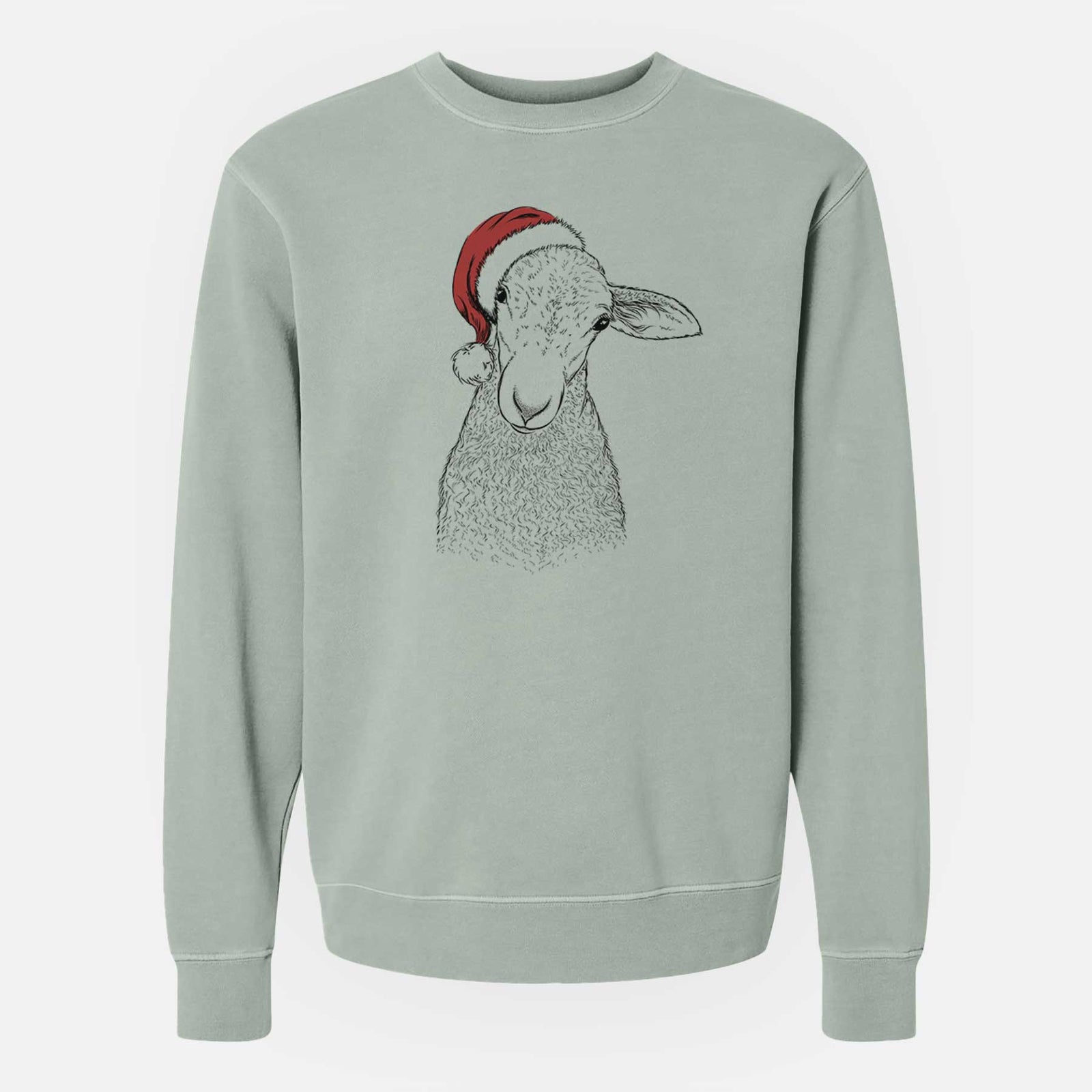 Santa Ivy the Lamb - Unisex Pigment Dyed Crew Sweatshirt