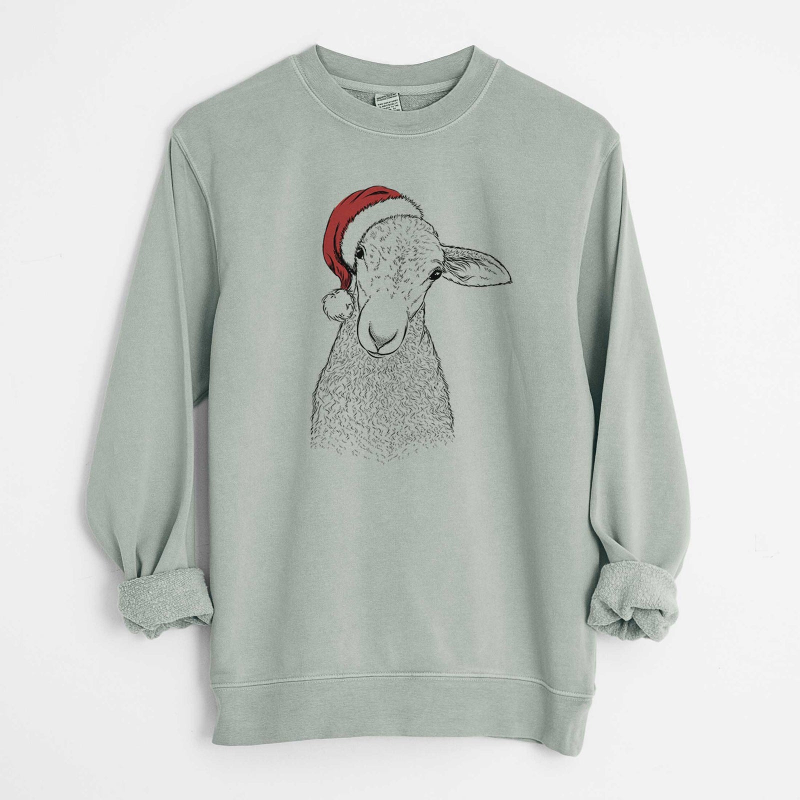 Santa Ivy the Lamb - Unisex Pigment Dyed Crew Sweatshirt