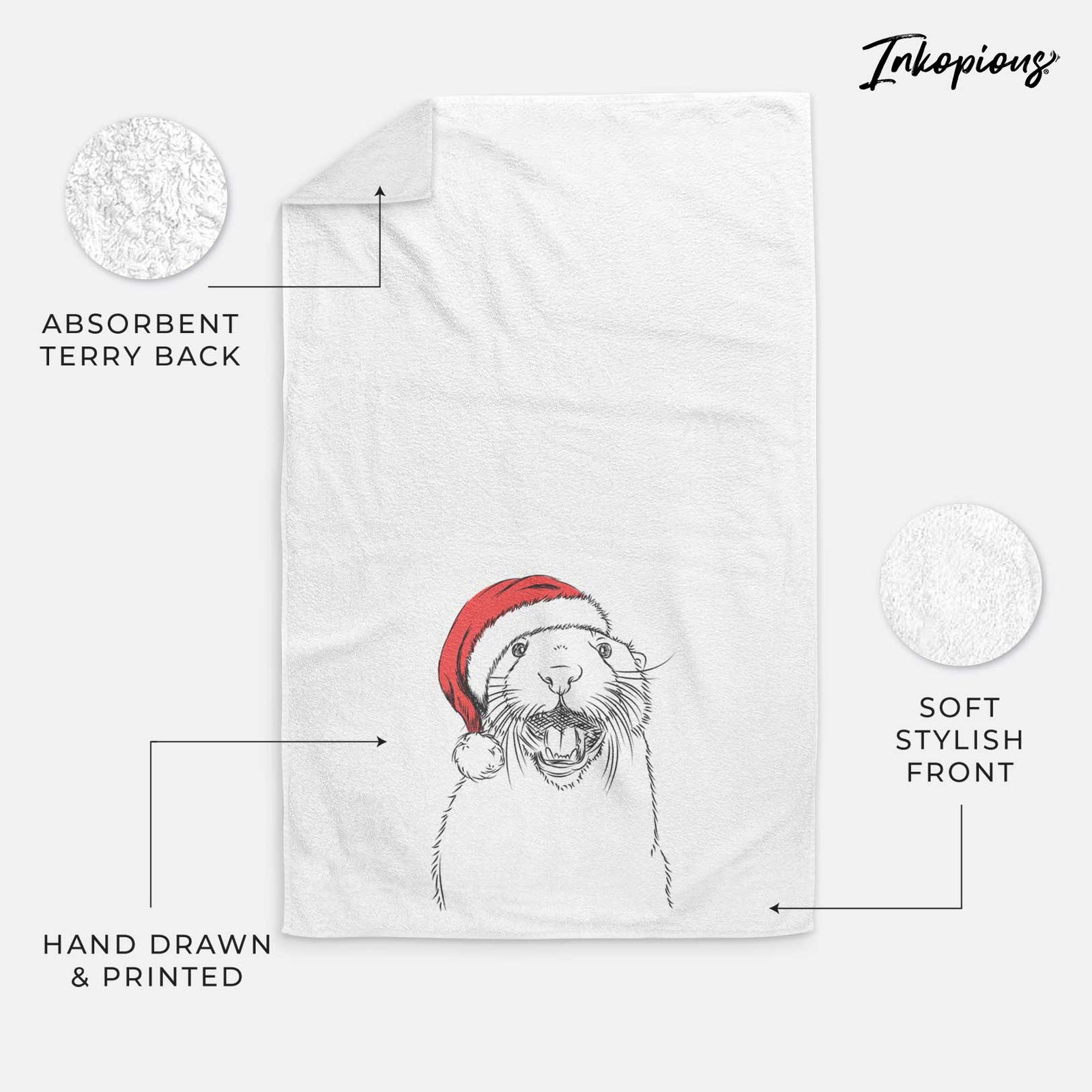 Jasper the River Otter Decorative Hand Towel