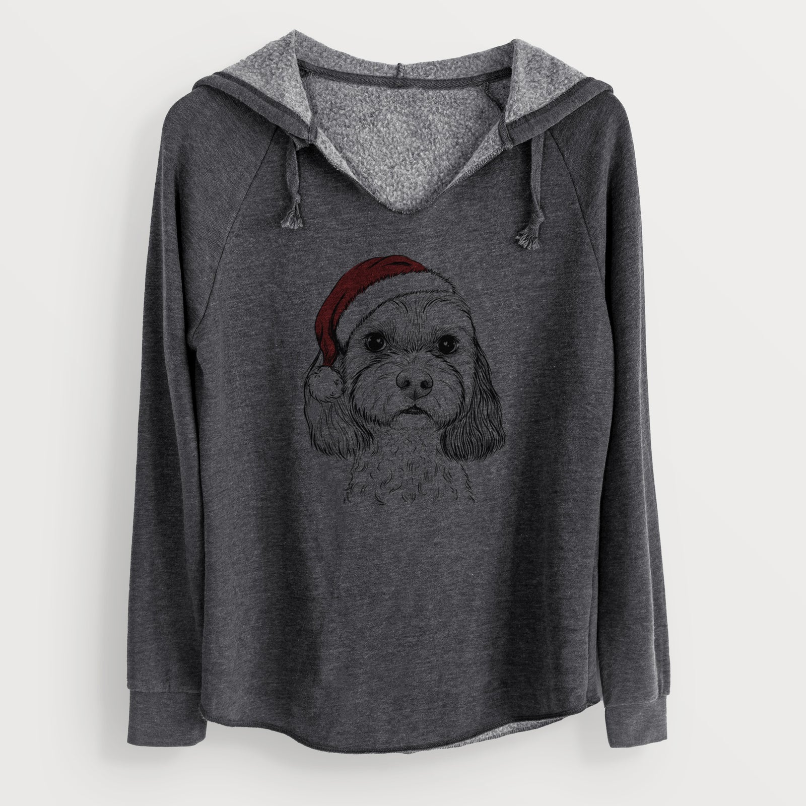 Santa Jasper Diggins the Cavapoo - Cali Wave Hooded Sweatshirt