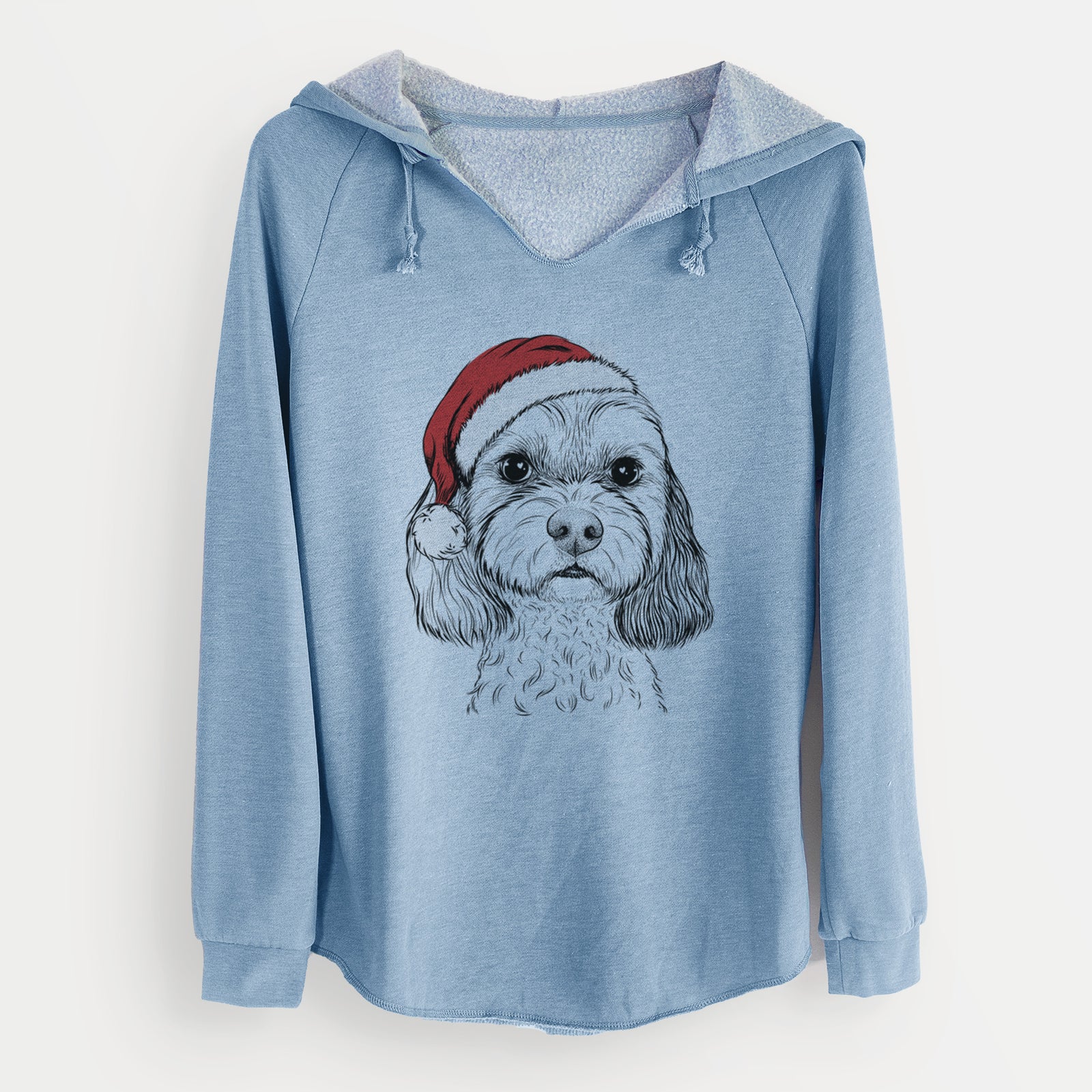 Santa Jasper Diggins the Cavapoo - Cali Wave Hooded Sweatshirt