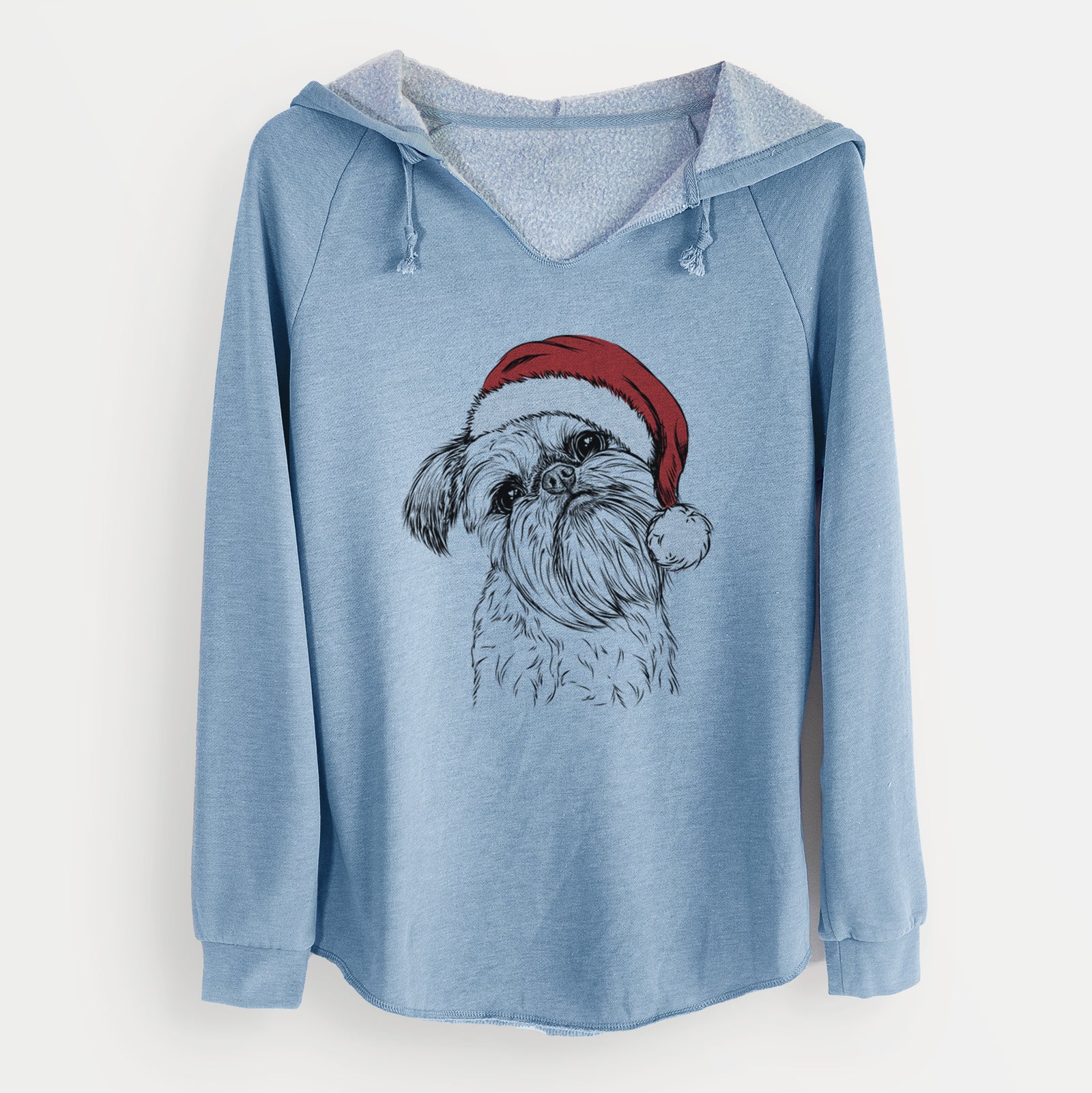 Santa Jasper Joe the Brussels Griffon - Cali Wave Hooded Sweatshirt