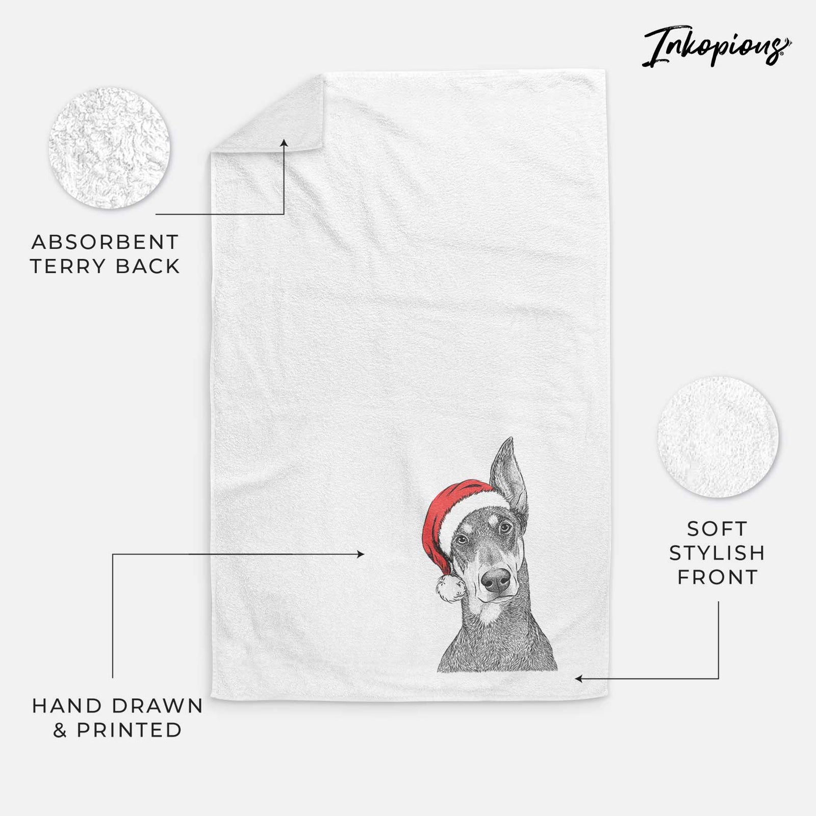 Jenna the Doberman Pinscher Decorative Hand Towel